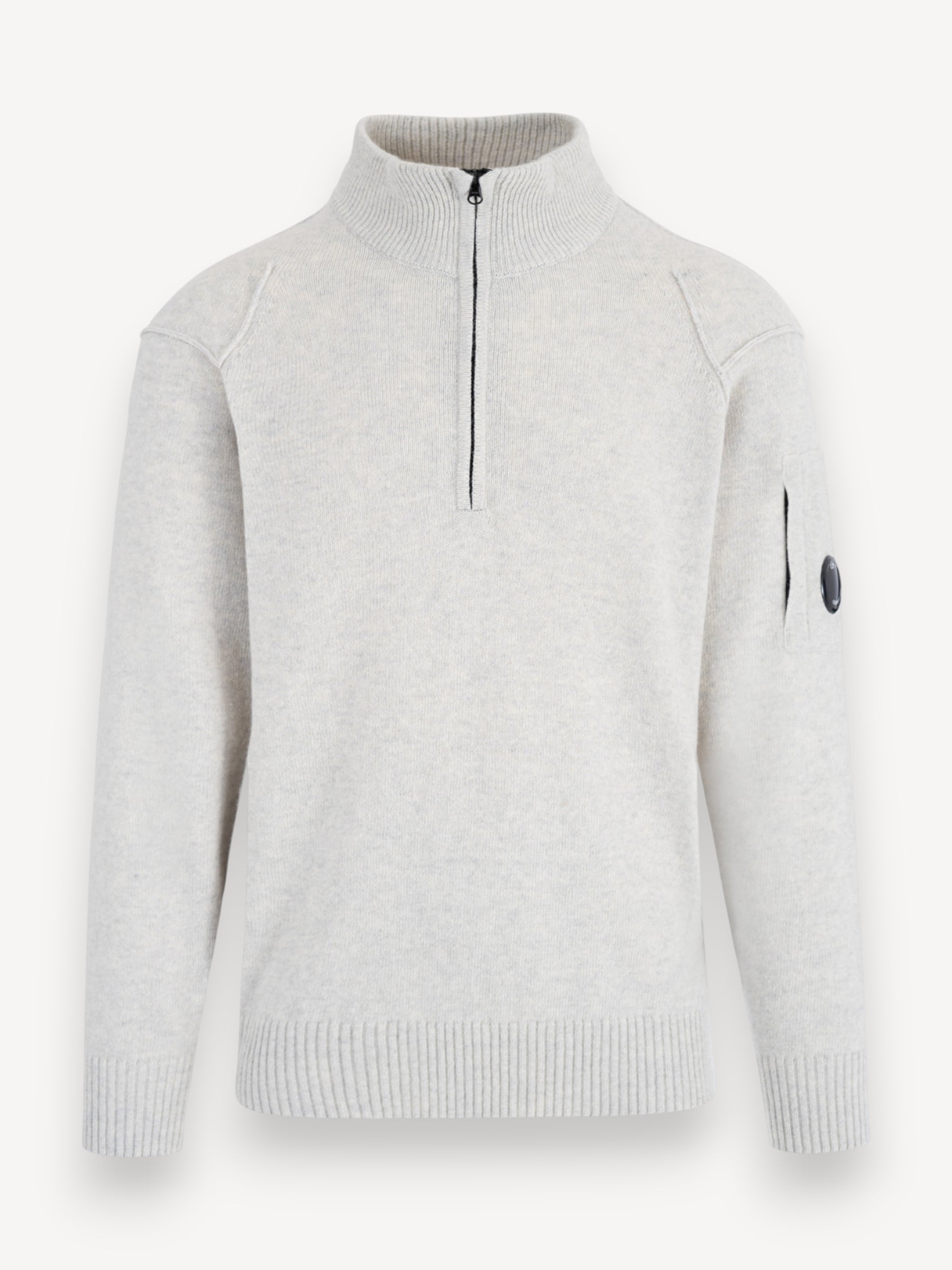 Lamsbwool Half-Zip Sweater - Grijs
