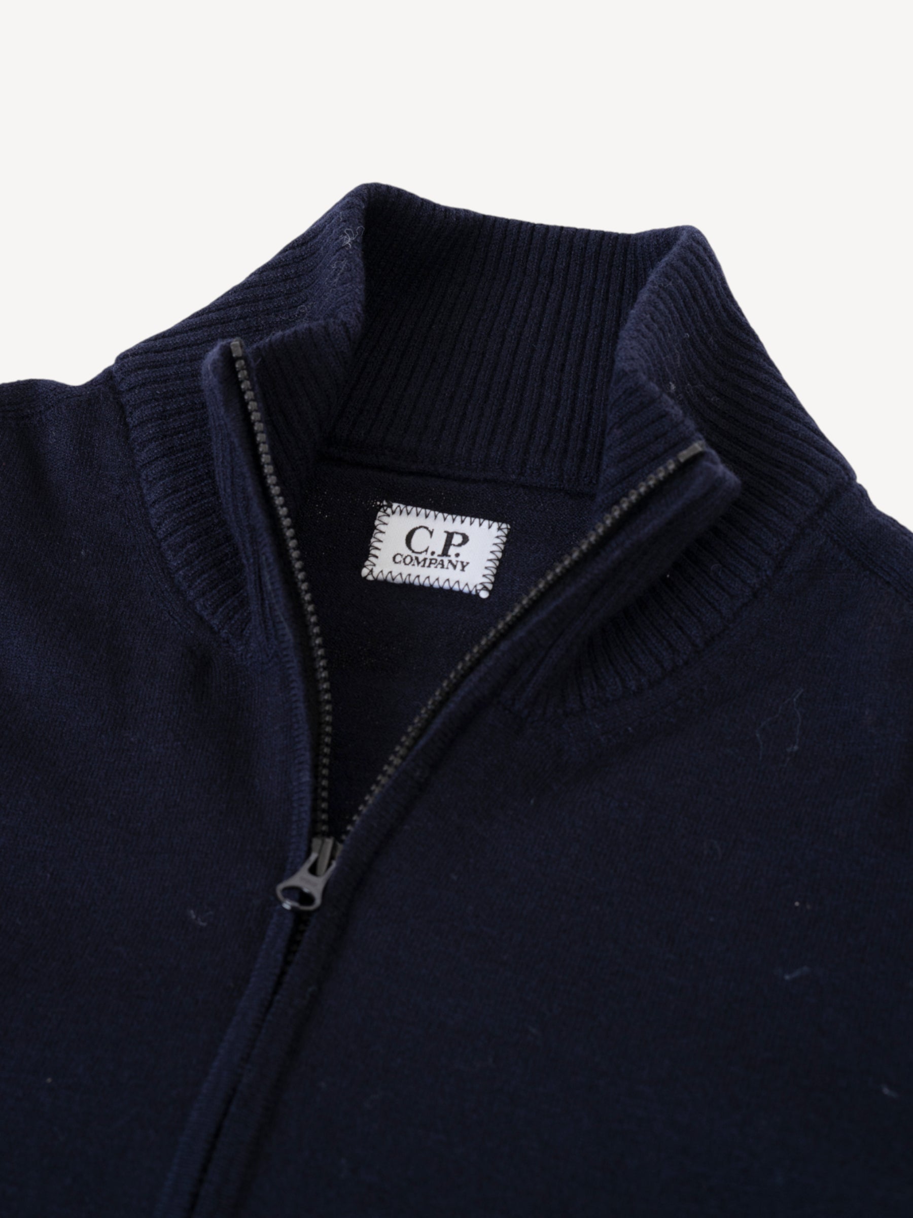 Merino Wol Half-Zip Sweater - Donkerblauw