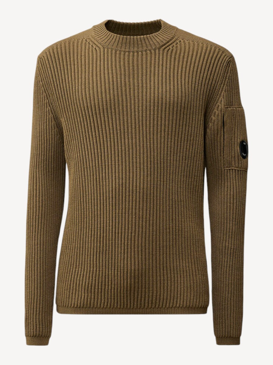 Crewneck Sweater Rib - Groen