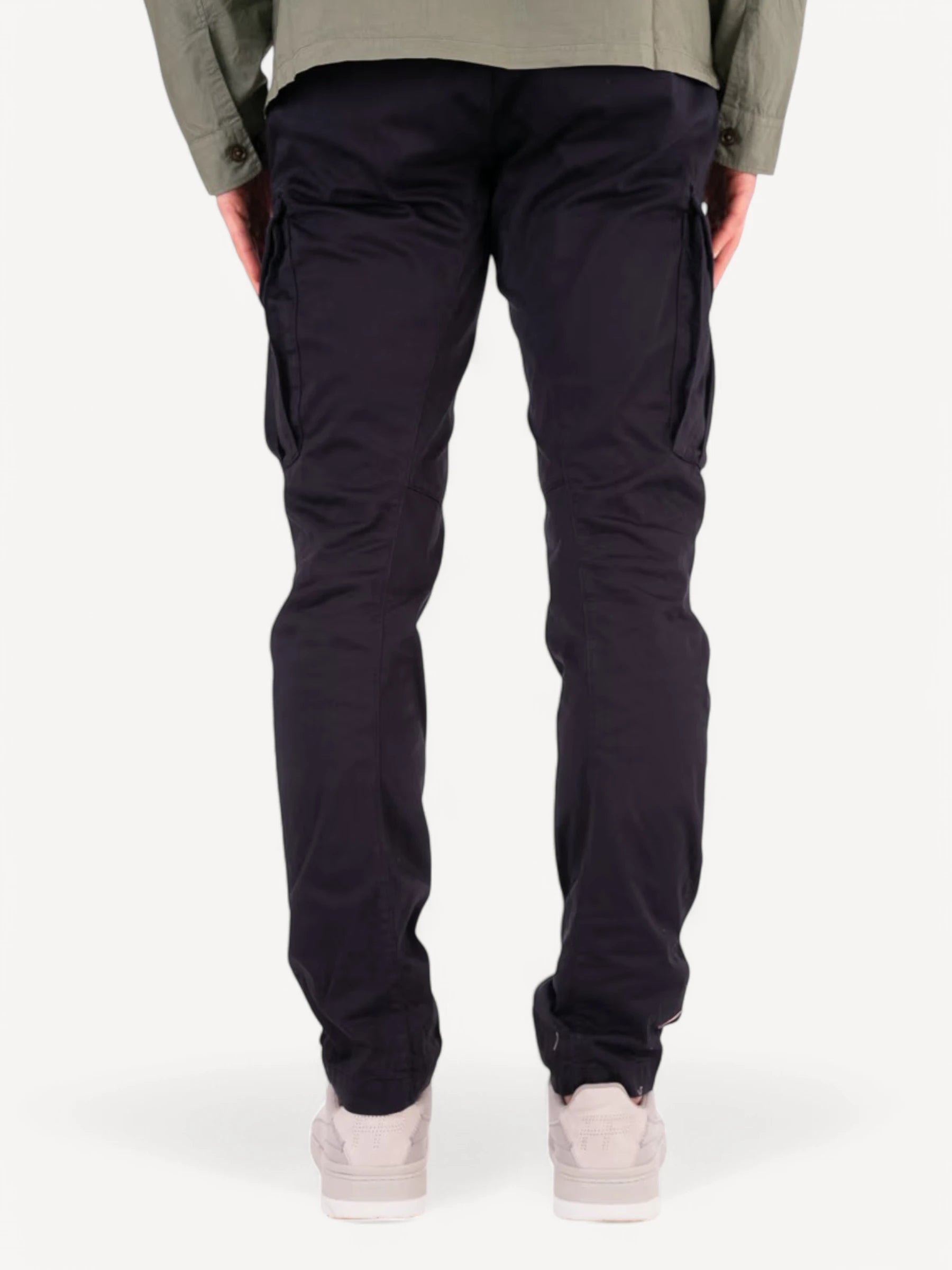 Stretch Satijn Cargo Pants - Donkerblauw