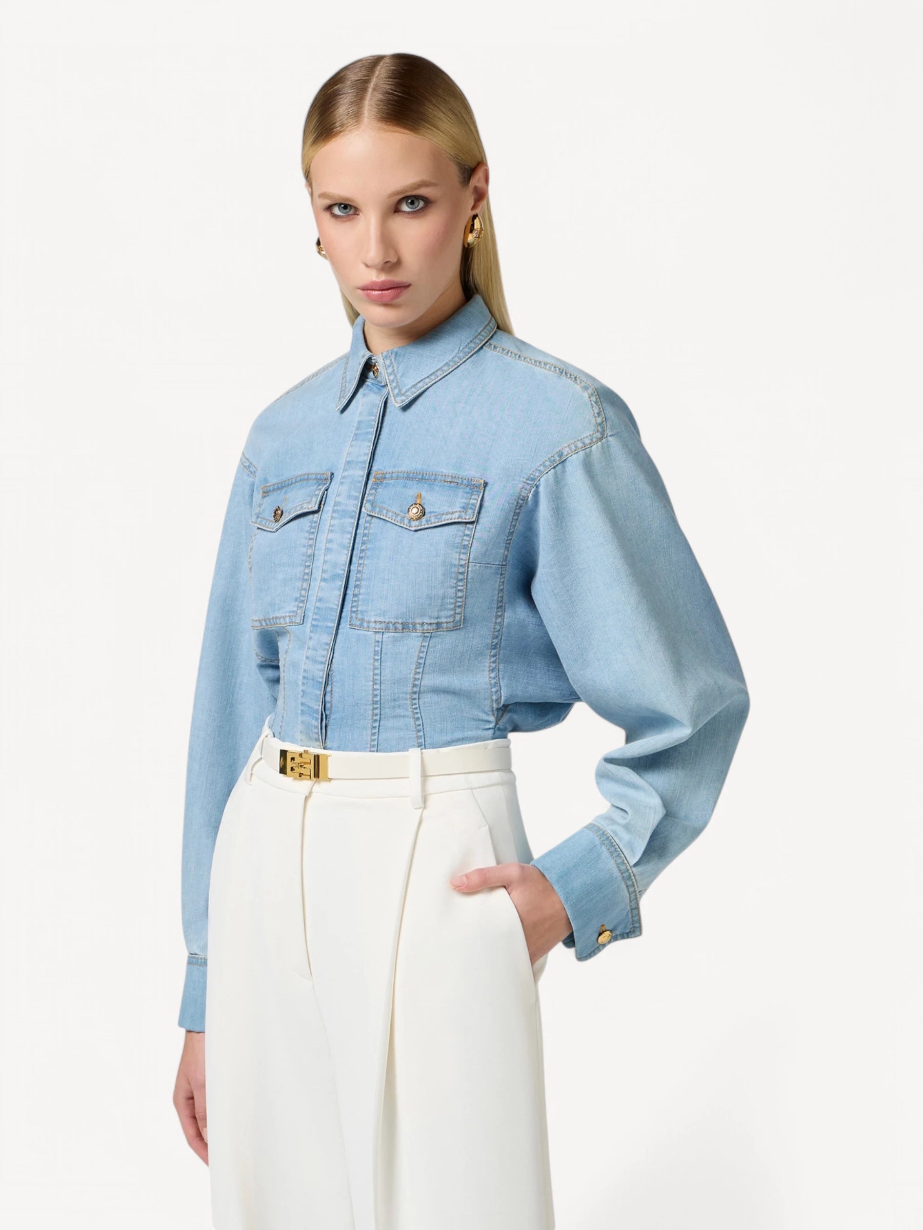 Denim Blouse - Lichtblauw