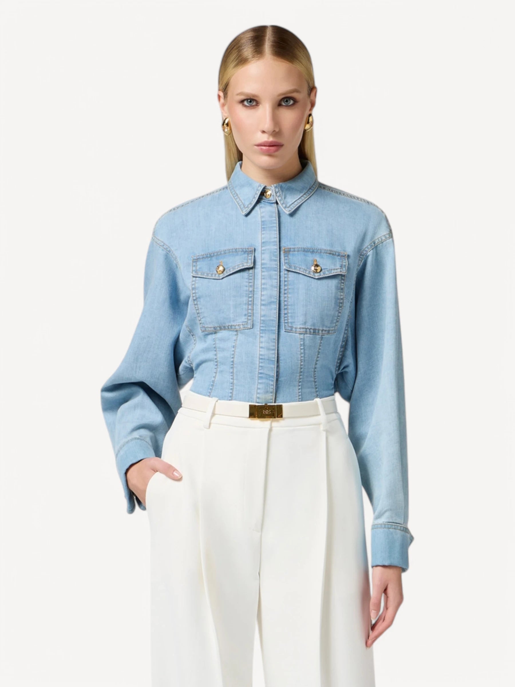 Denim Blouse - Lichtblauw