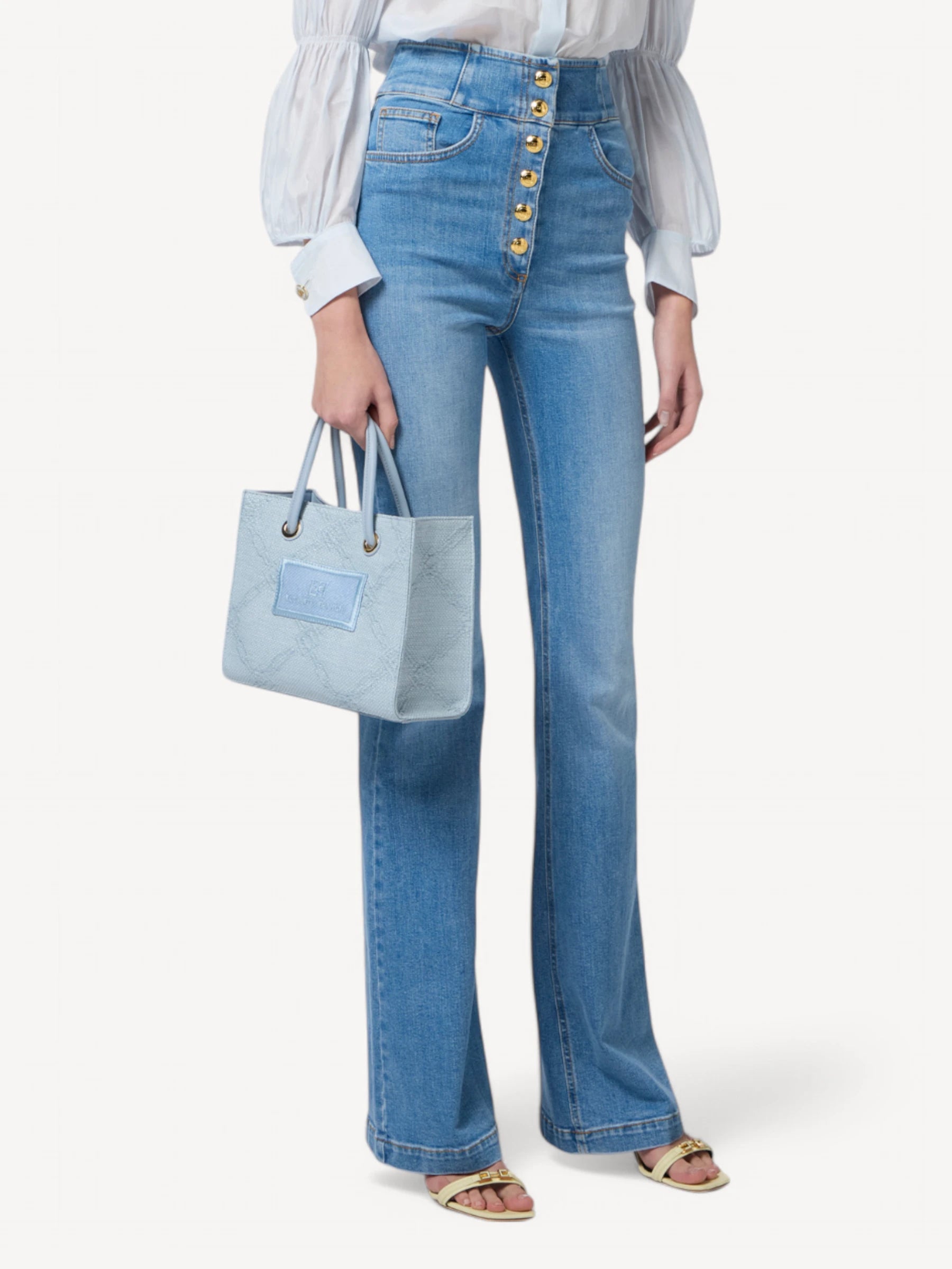 Jeans met Hoge Taille - Lichtblauw