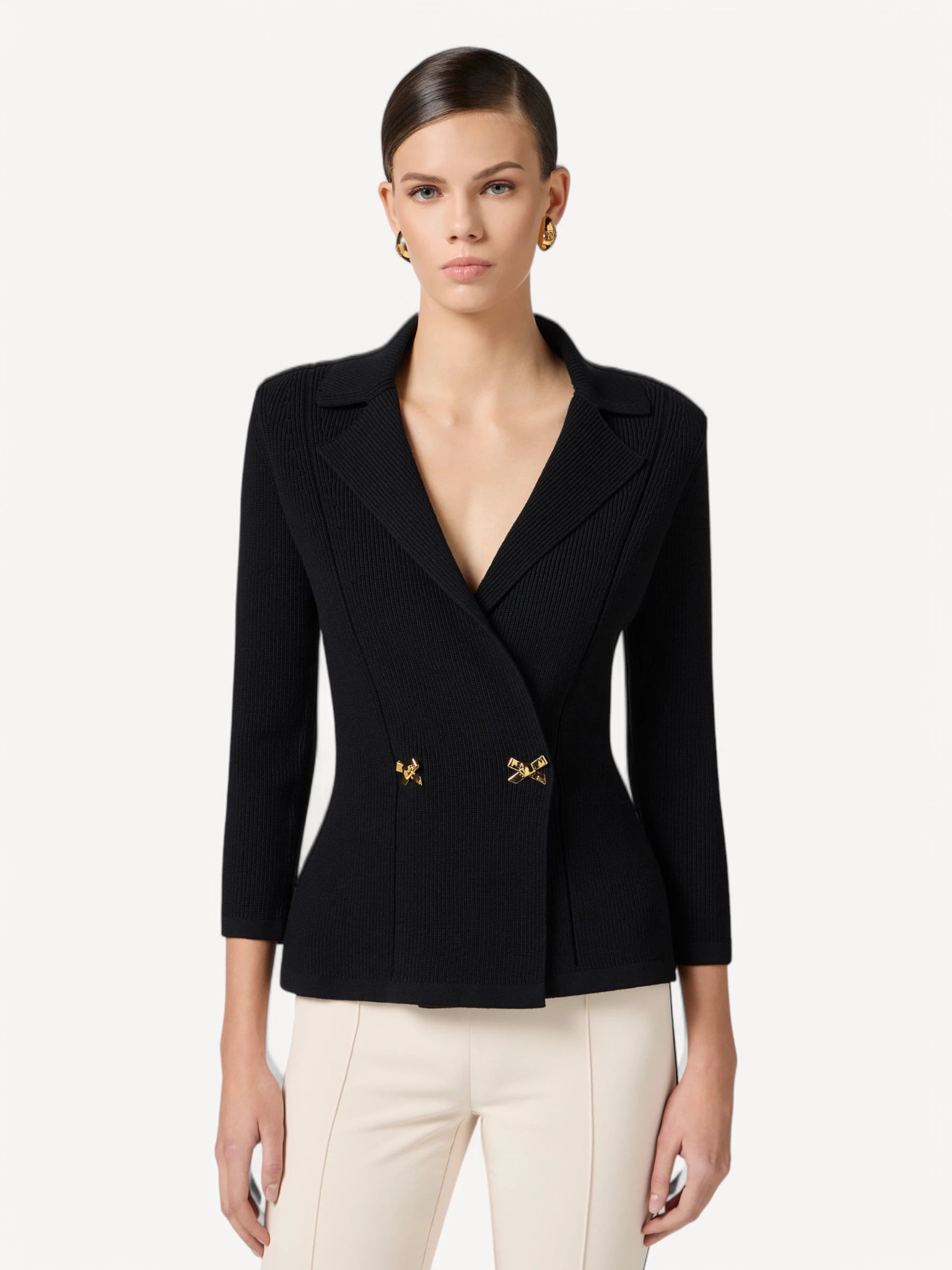 Knitted Blazer - Zwart