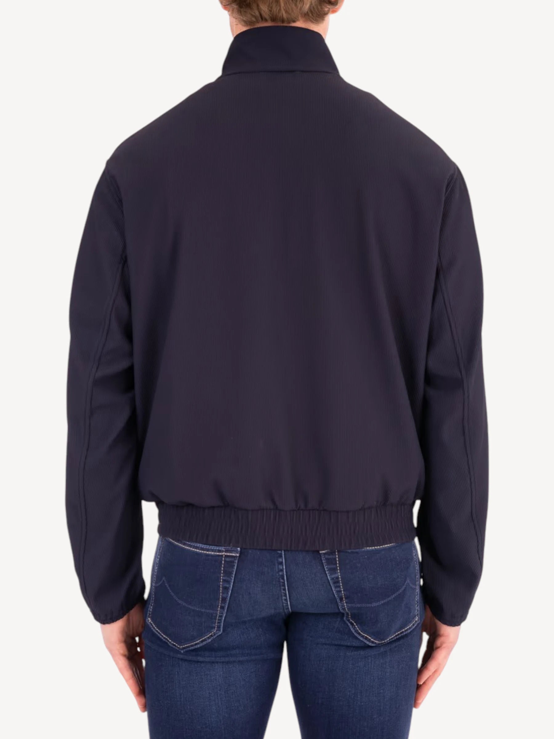 Canneté-Effect Jacket - Donkerblauw