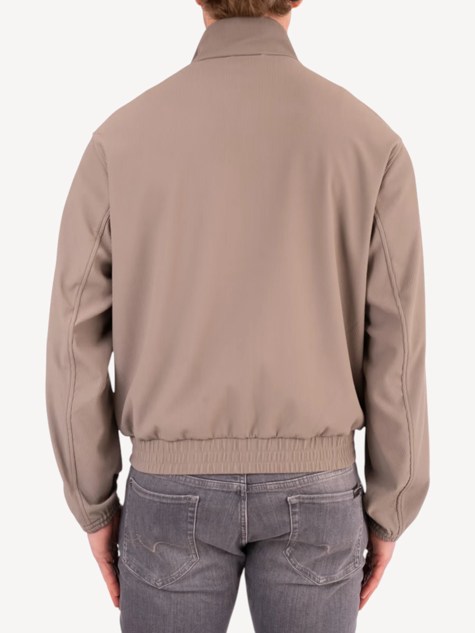 Canneté-Effect Jacket - Taupe