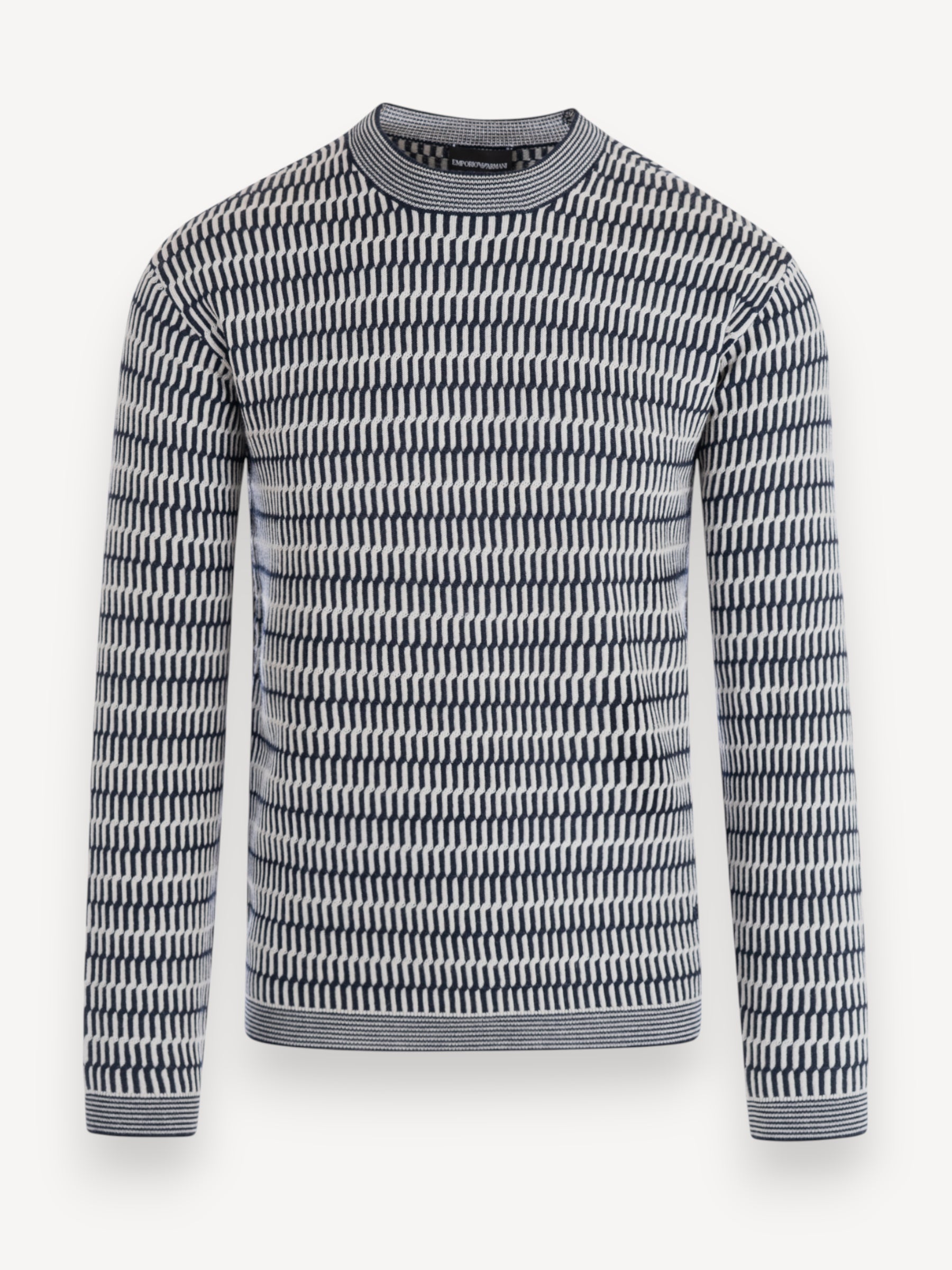 Jacquard Pullover - Navy