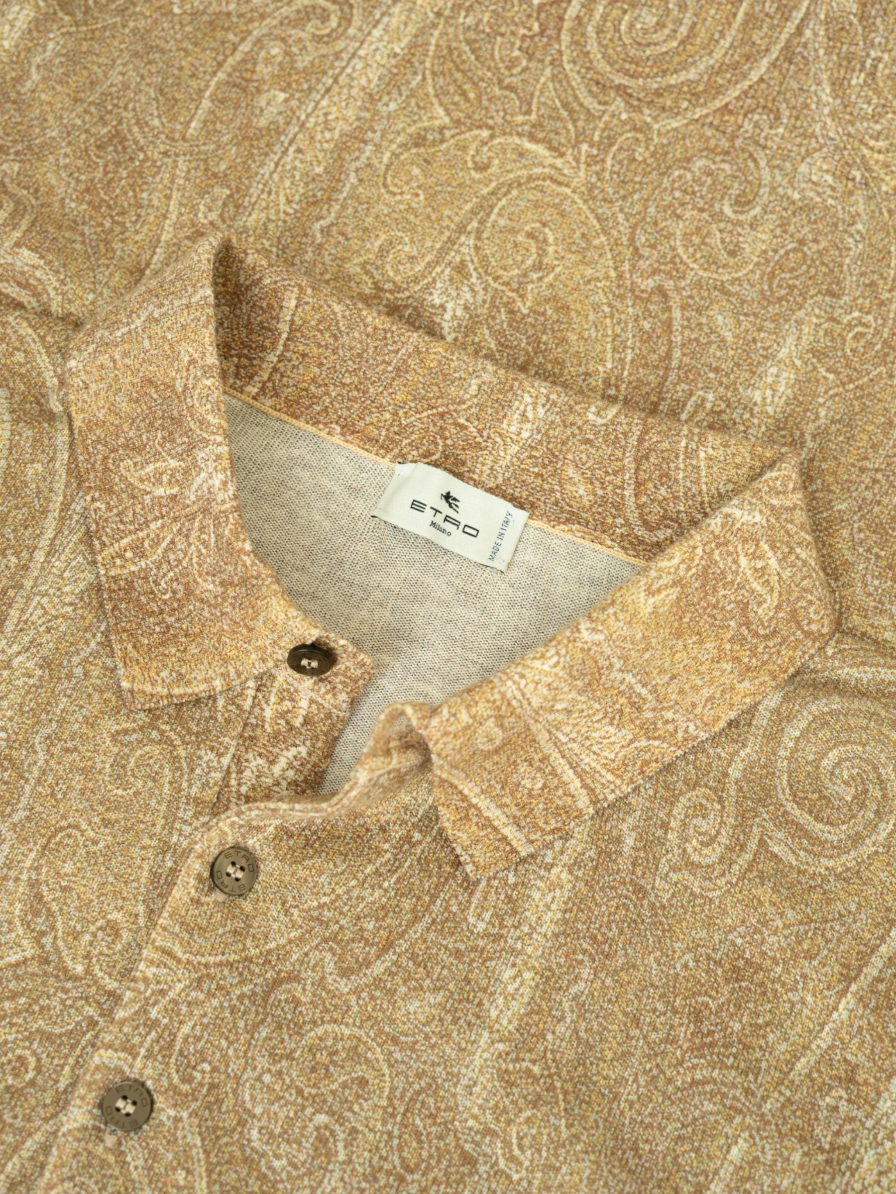 Cashmere Paisley Polo - Lichtbruin