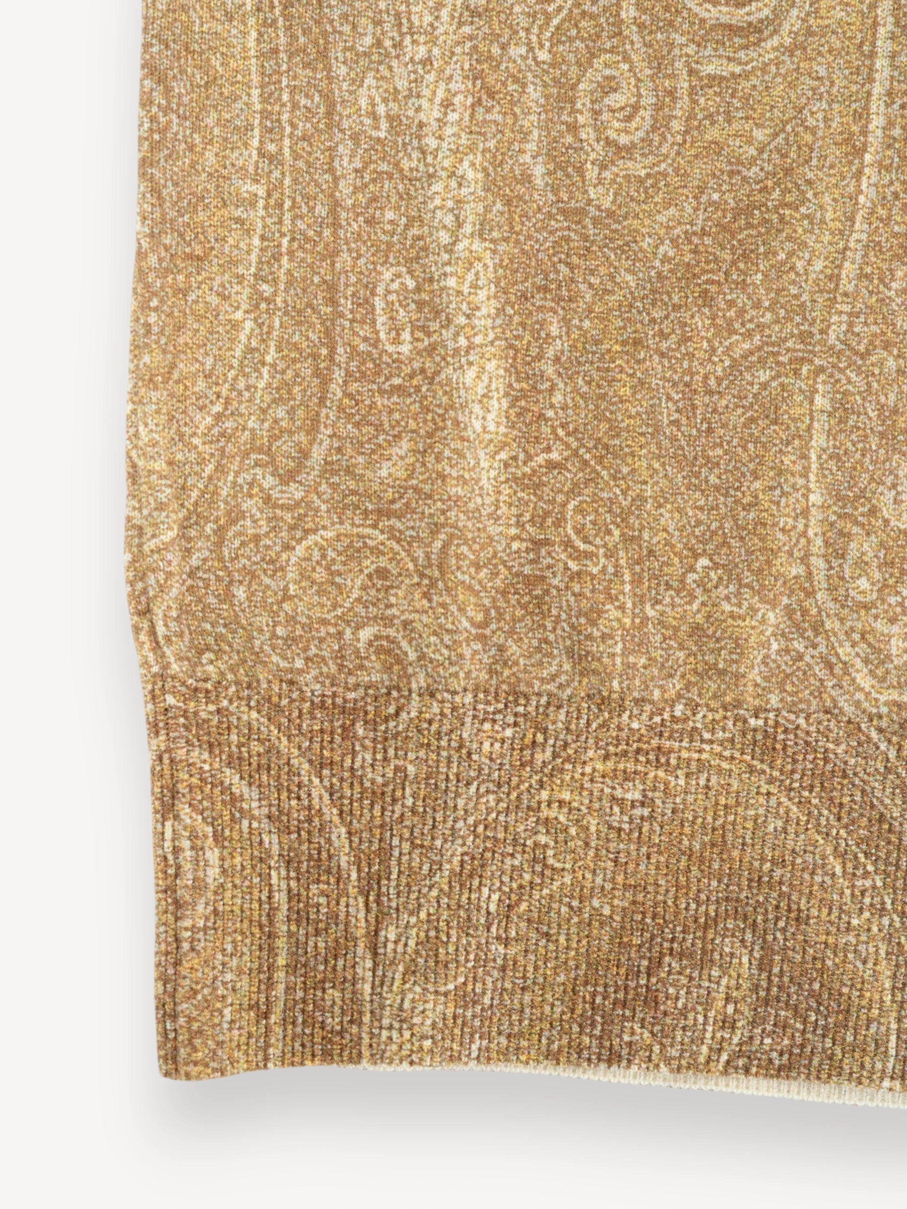 Cashmere Paisley Polo - Lichtbruin