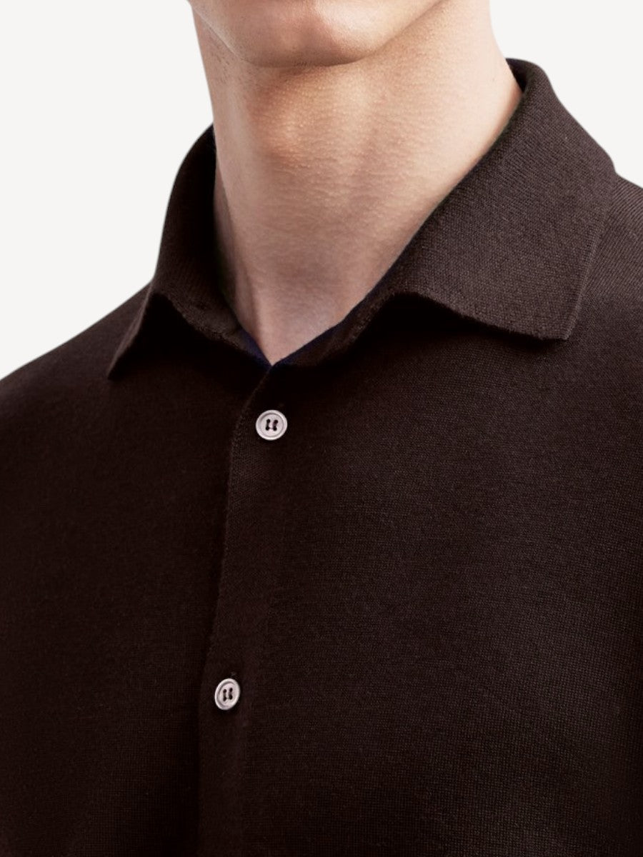 Merino Wool Shirt - Brown