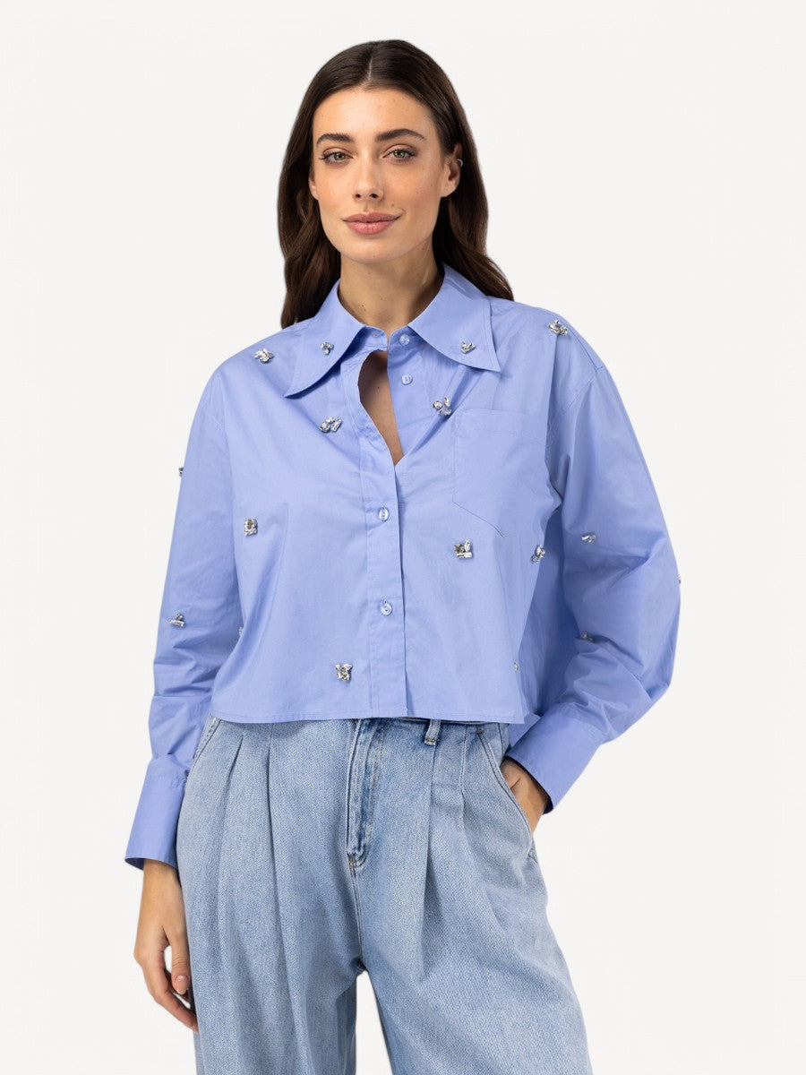 Tiberio Blouse - Lichtblauw