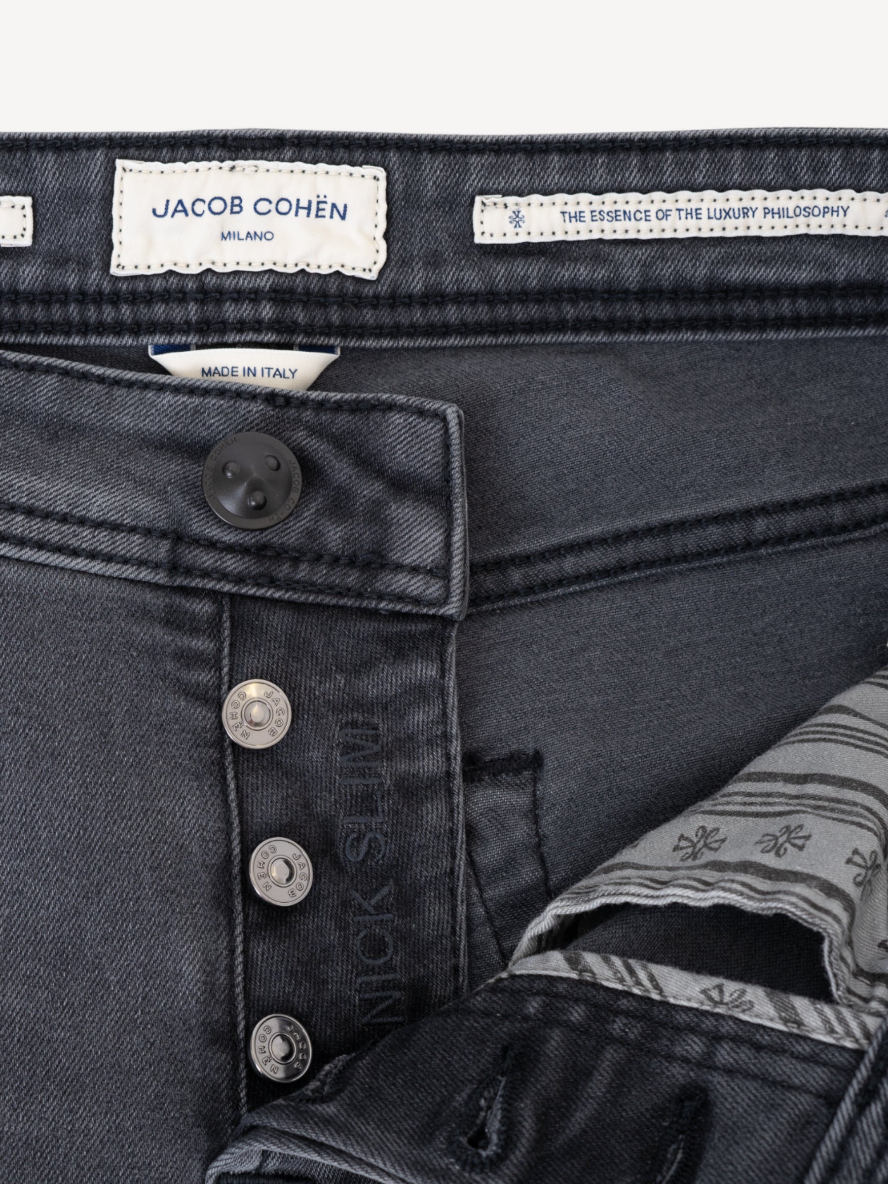 Nick Slim Jeans - Donkergrijs