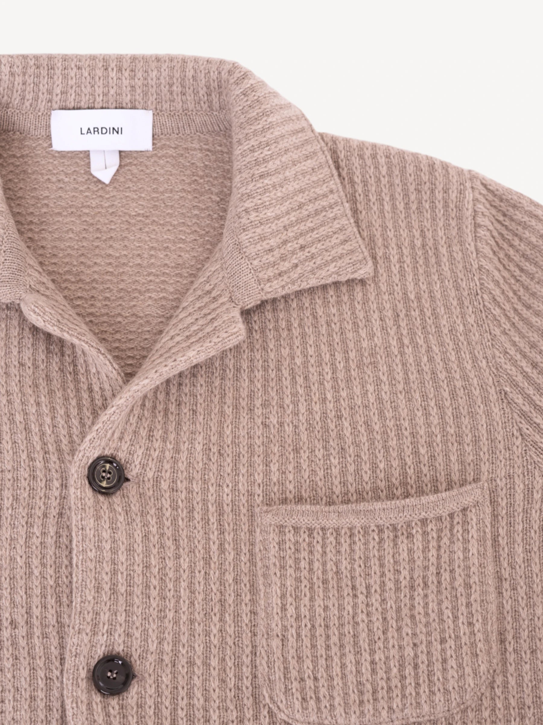 Knitted Overshirt - Lichtbruin