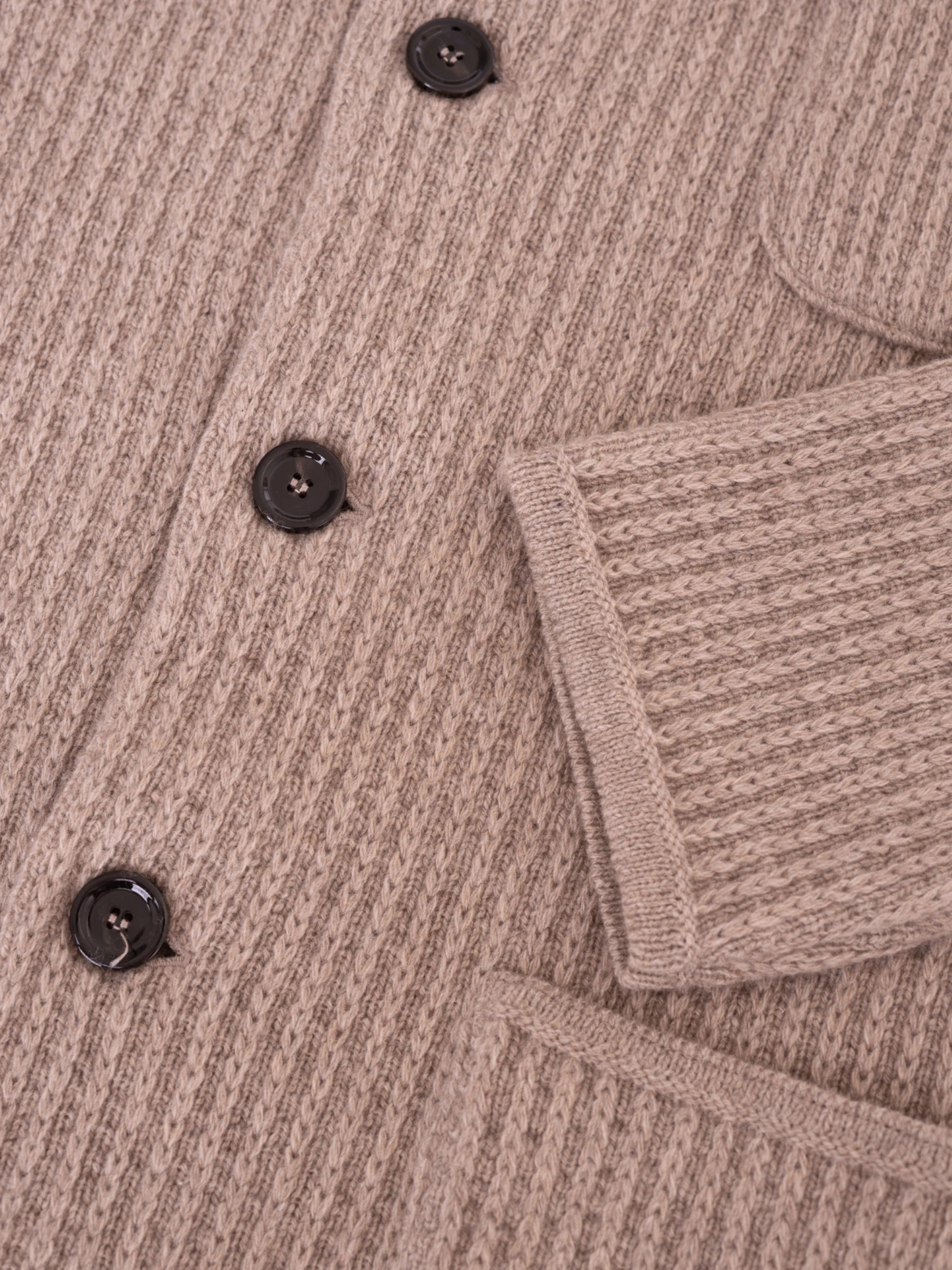 Knitted Overshirt - Lichtbruin