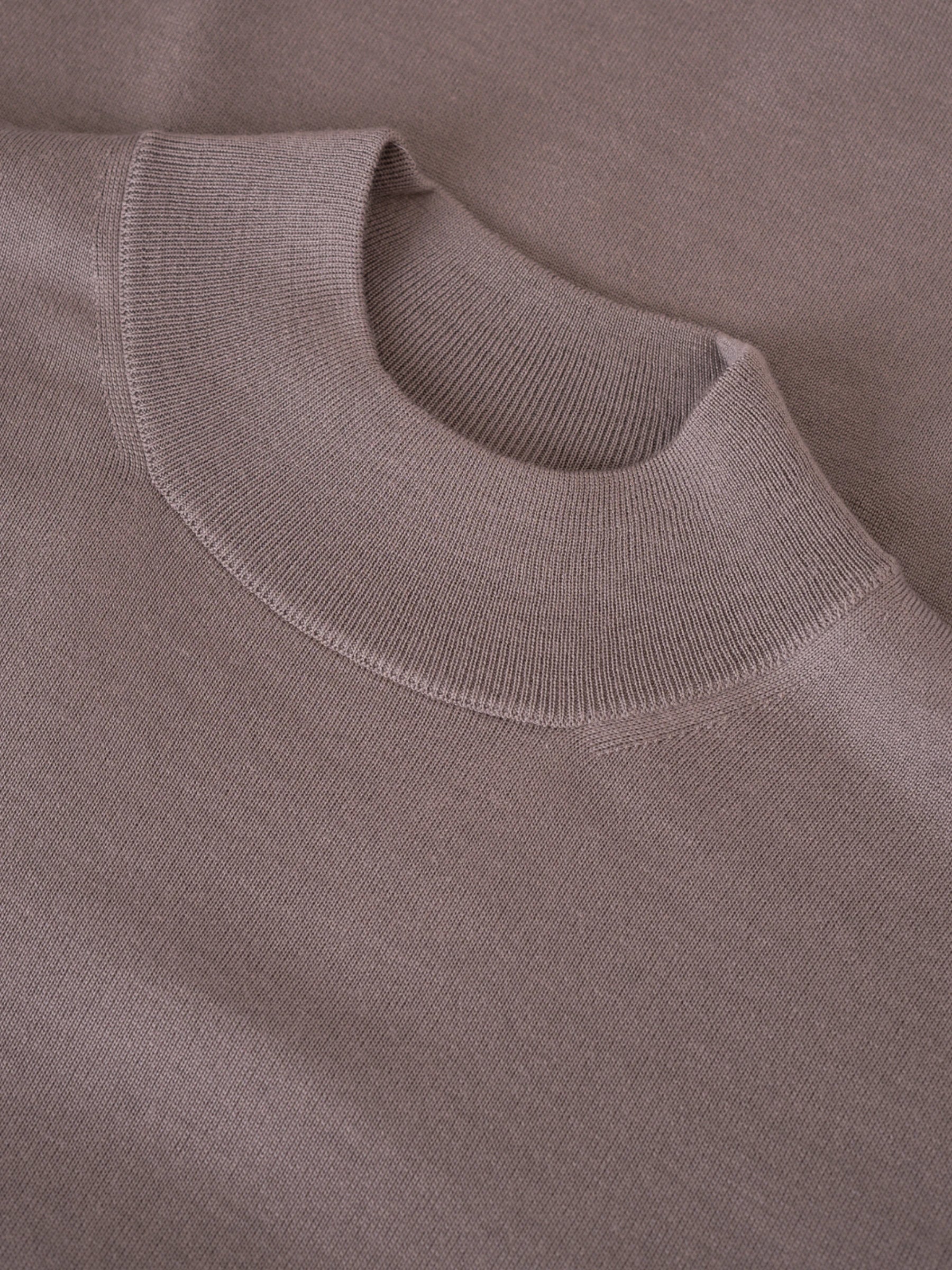 Mockneck Pullover - Taupe