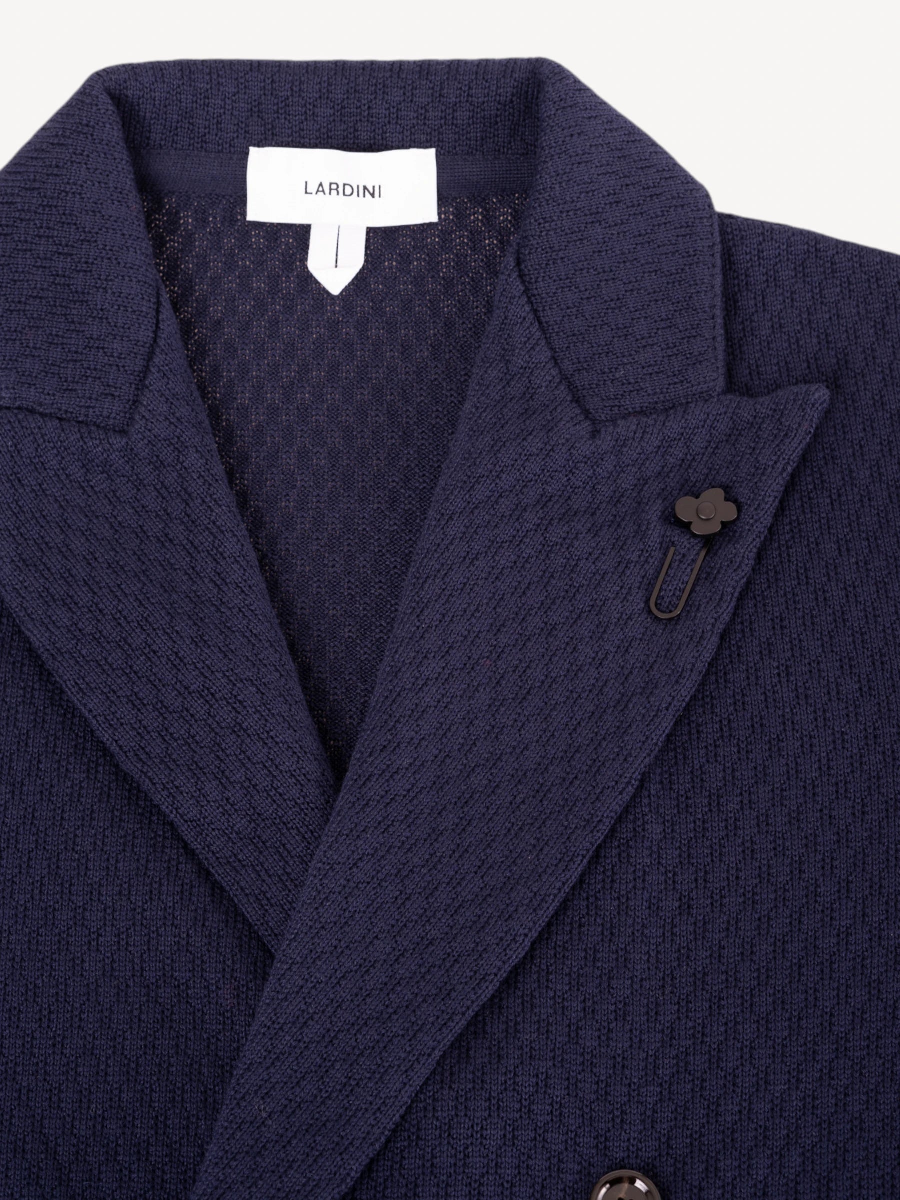 Knit Blazer Double Breasted - Donkerblauw