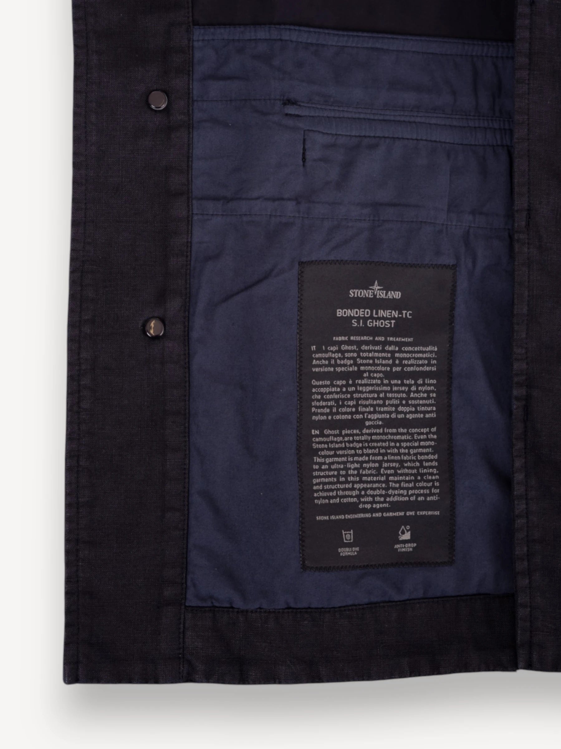 Ghost Piece Coach Jacket - Navy Blue