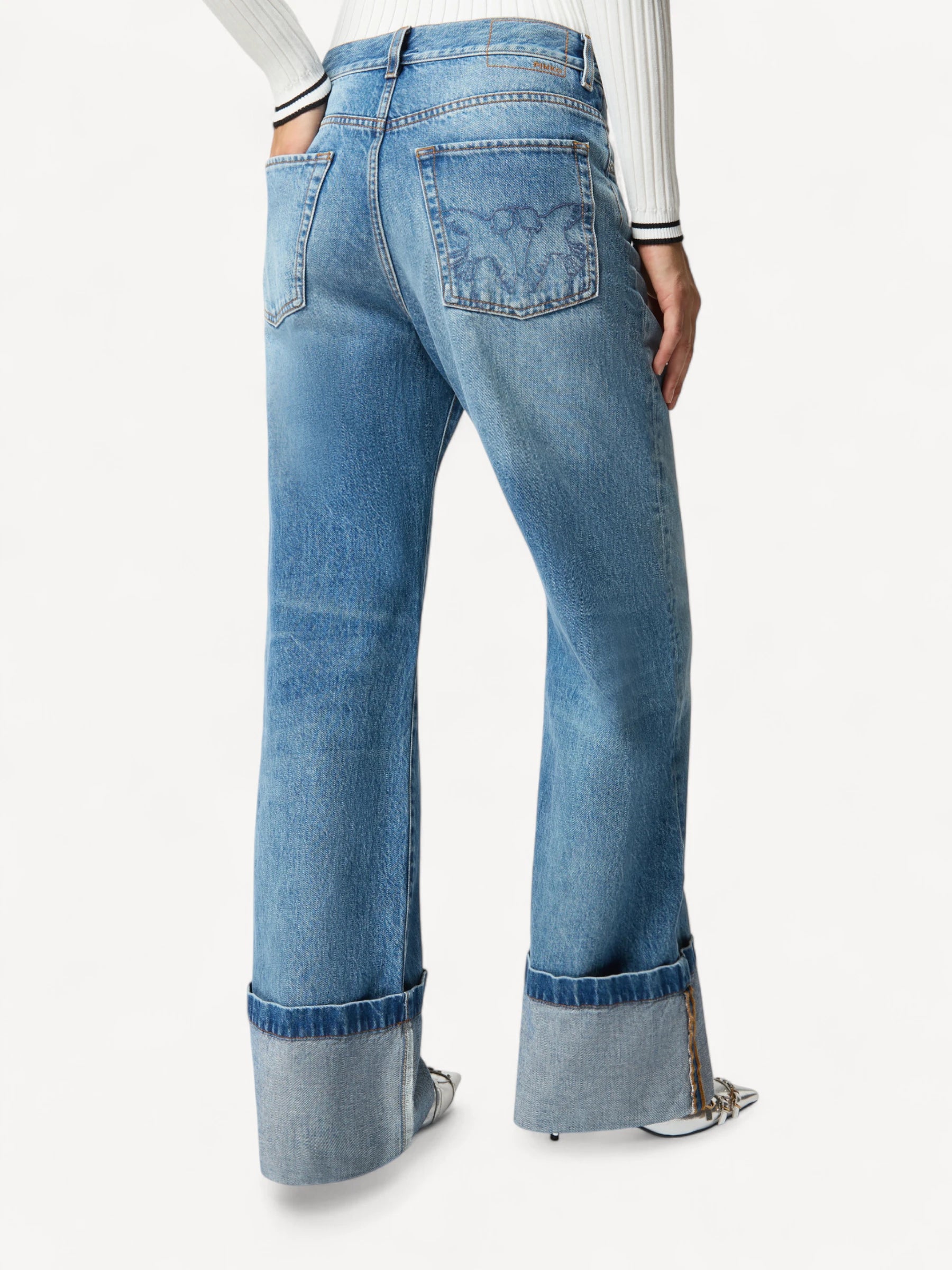 Wide Leg Vintage Jeans - Blauw