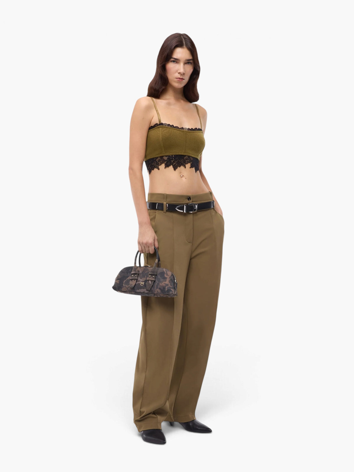 PINKO Tignanello Pantalon - Stone Green