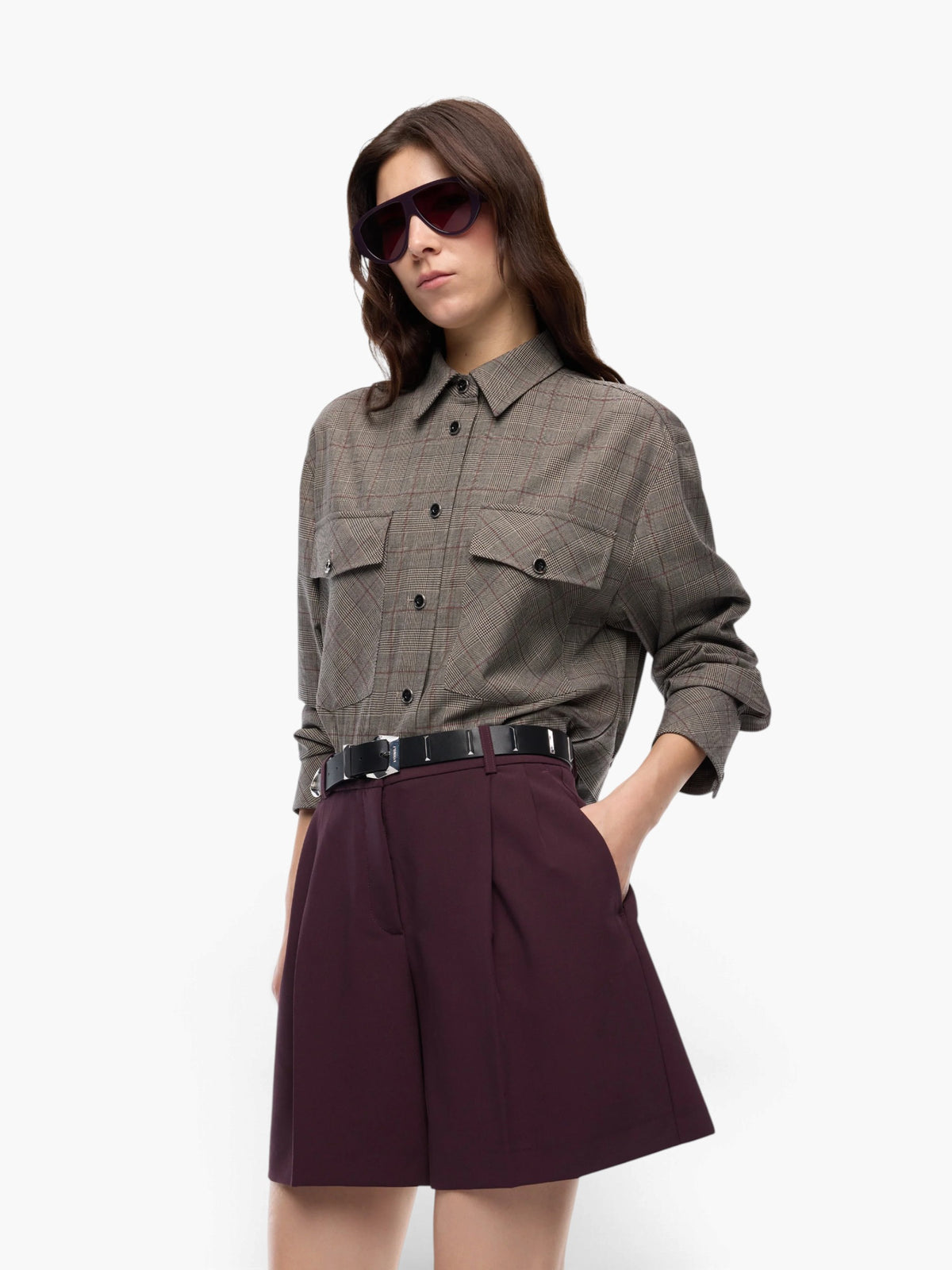 PINKO Overshirt/ jacket  - Beige geruit