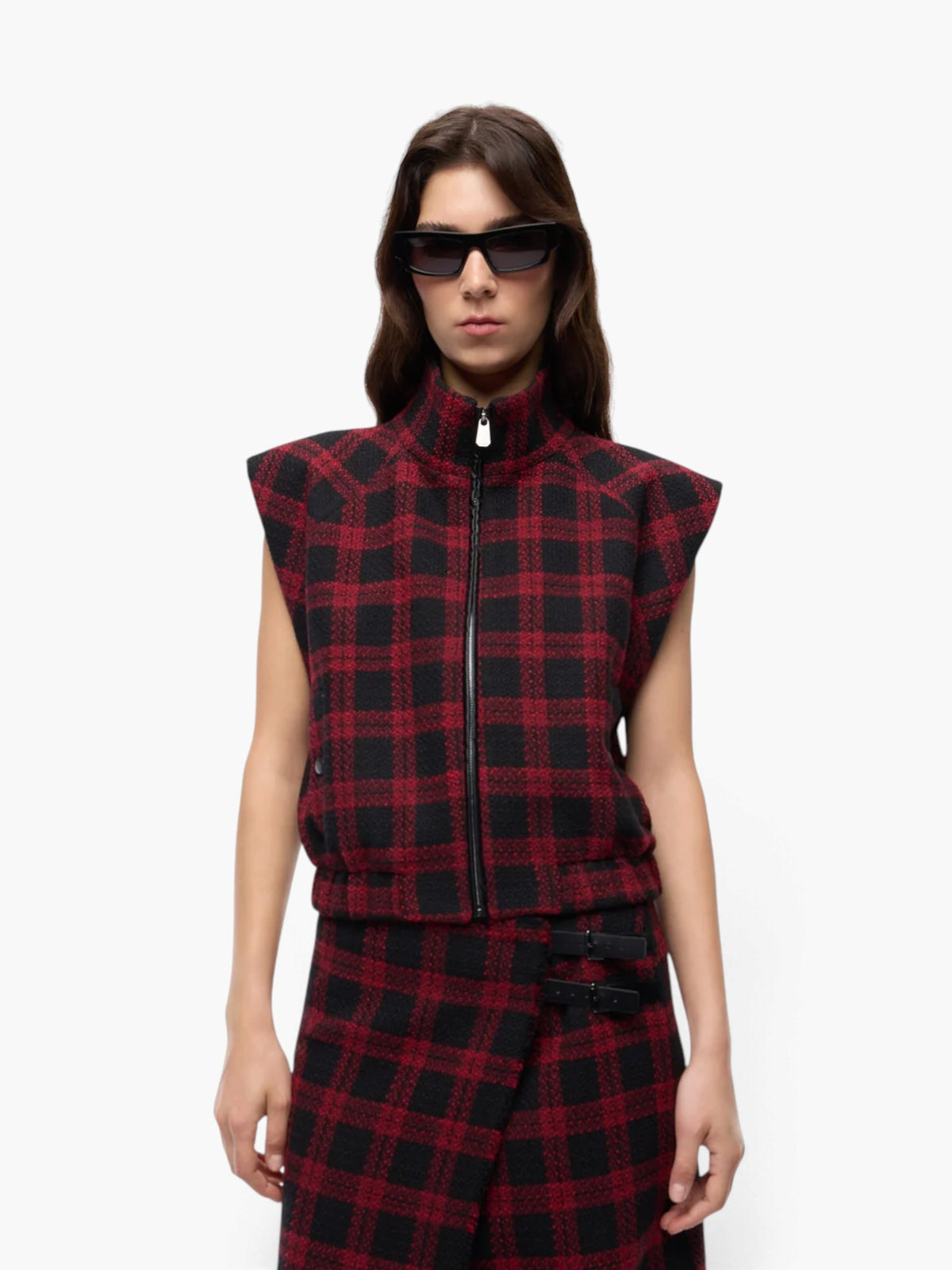 PINKO Gilet - Zwart / Rood
