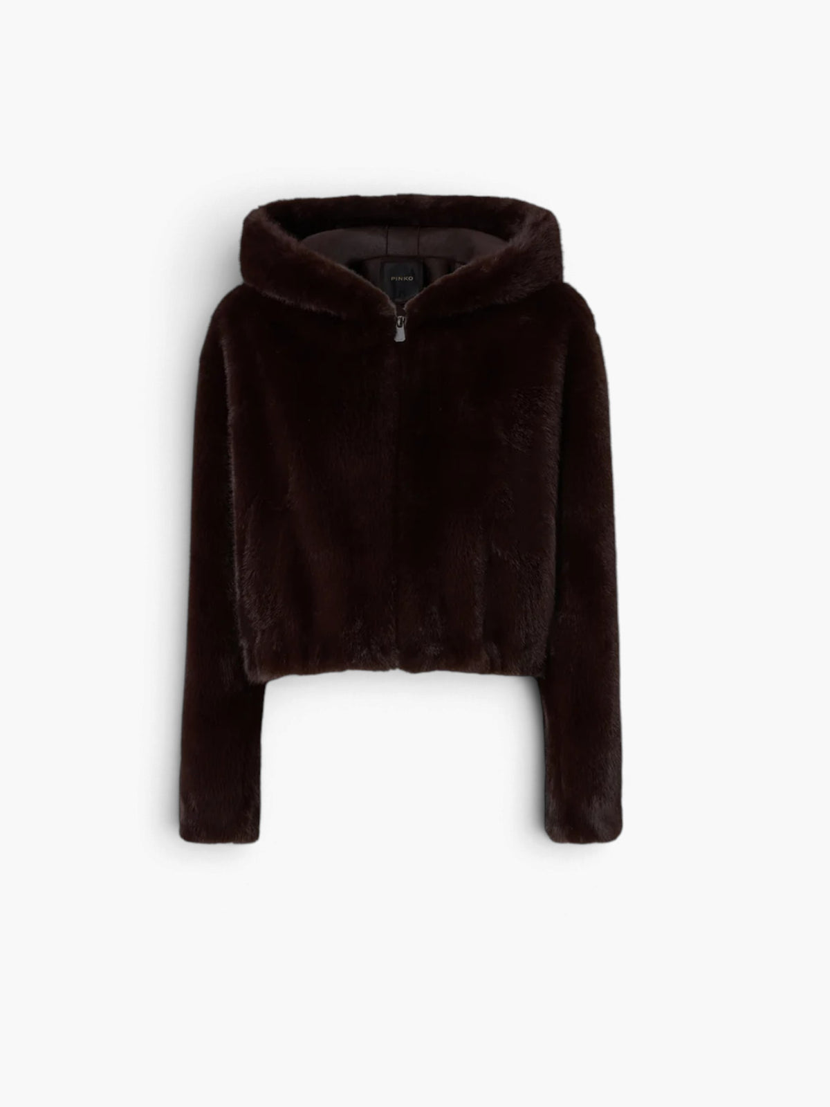 PINKO Fake Fur Jack - Black Coffee