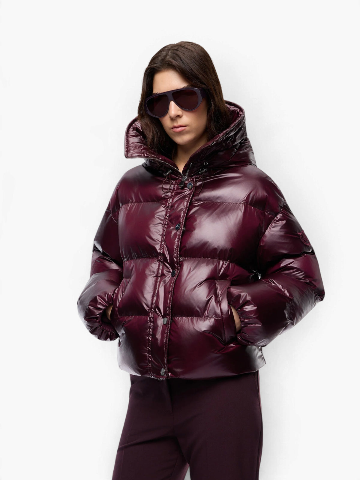 PINKO Puff Jacket  - Bordeaux