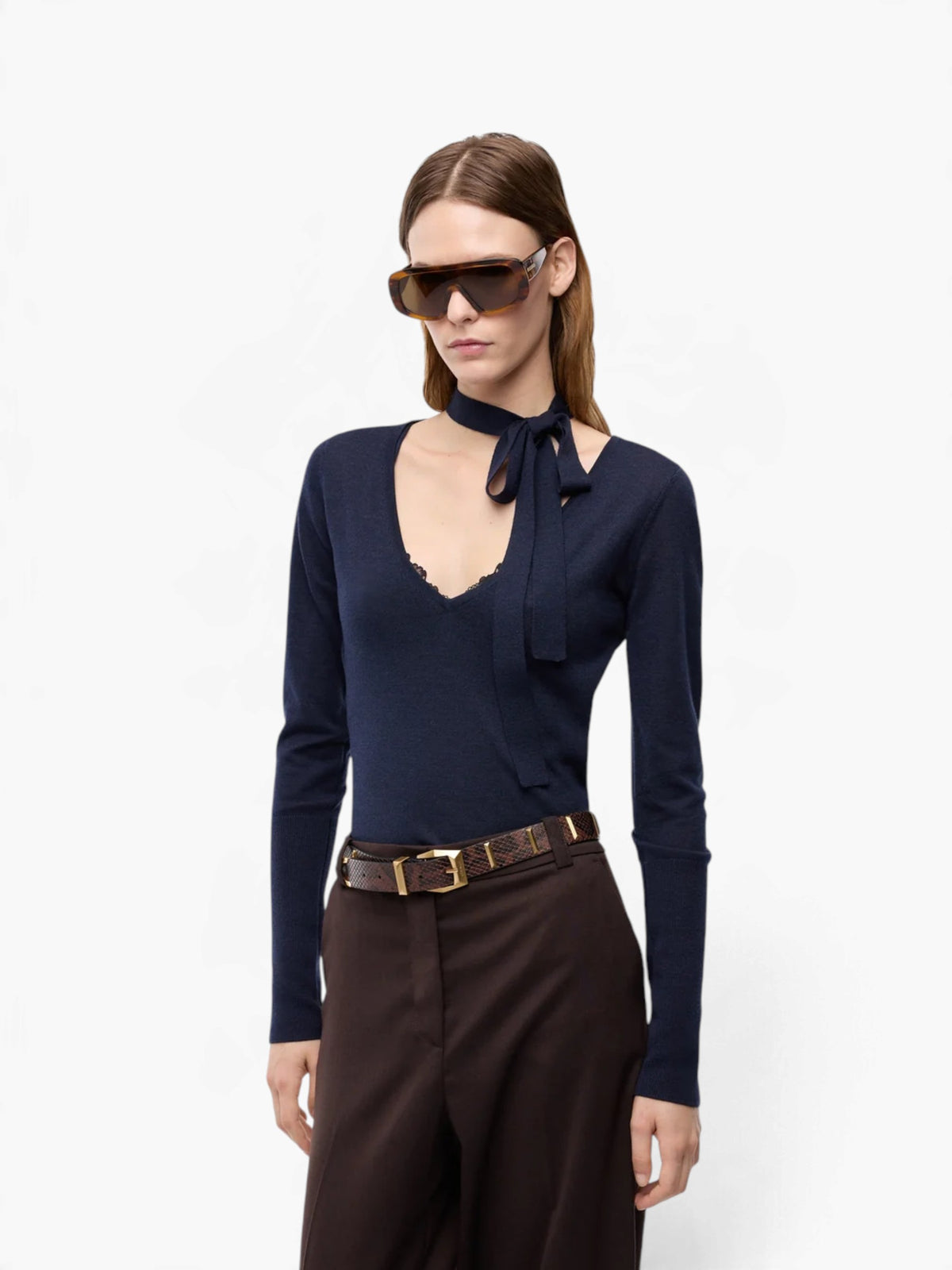 PINKO Soffio Maglia Trui  - Donkerblauw