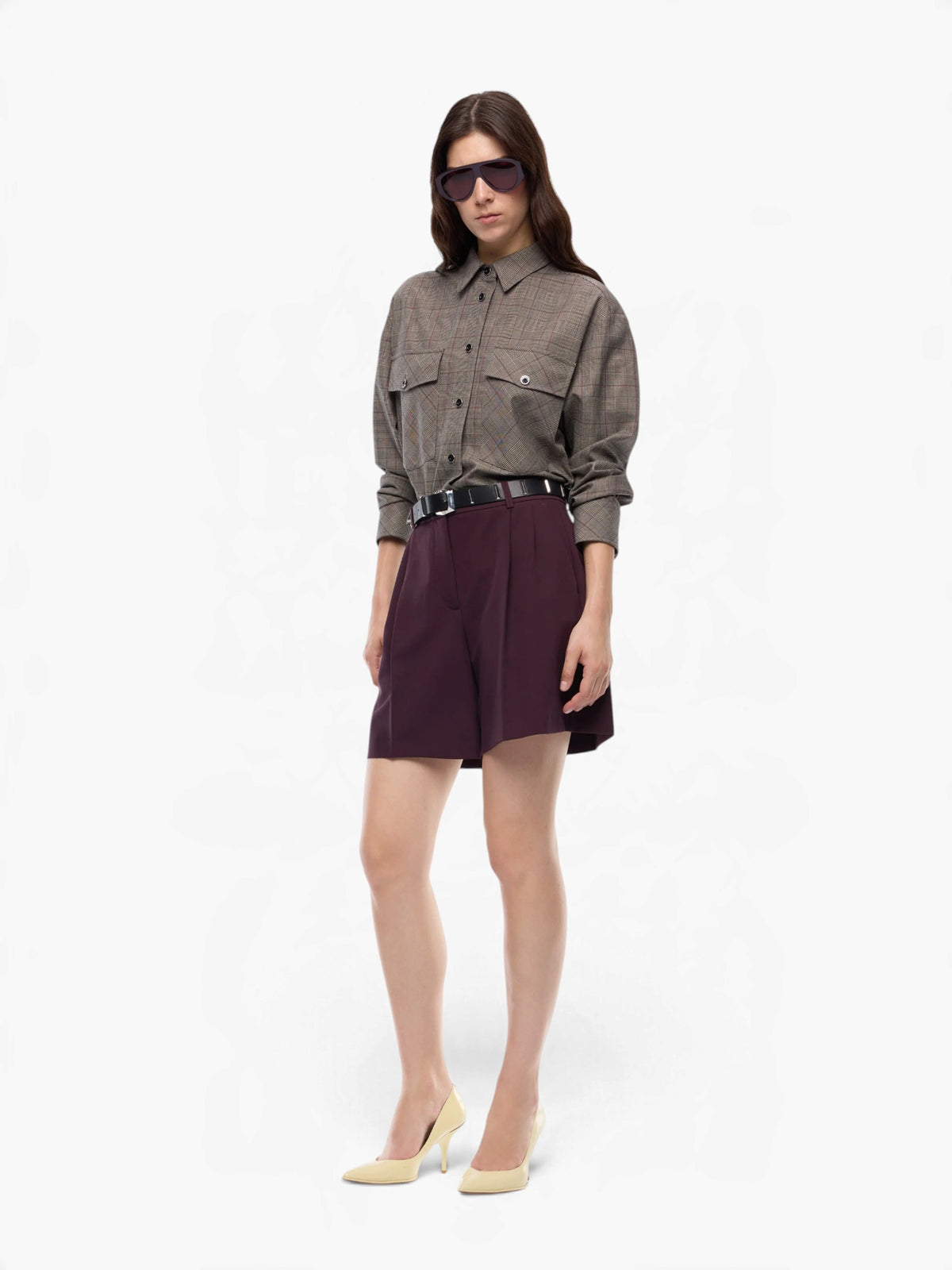 PINKO rok kort - Bordeaux