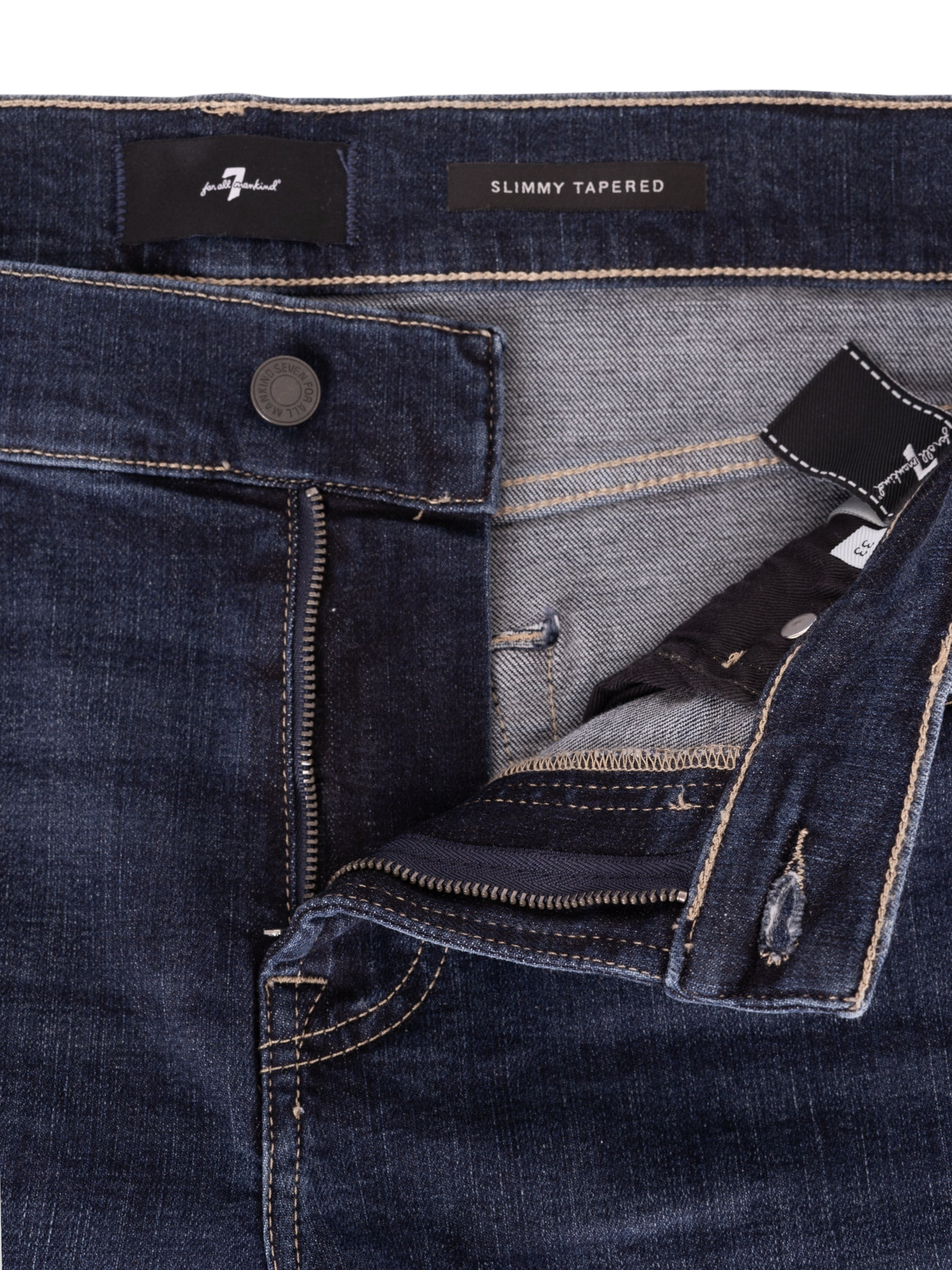 'Slimmy Tapered' Grapevine Jeans - Donkerblauw