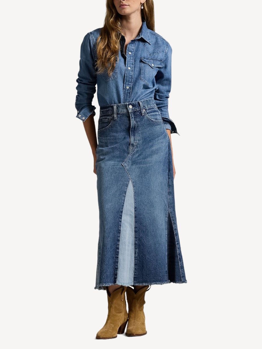 Denim Skirt 211940712 - Blue