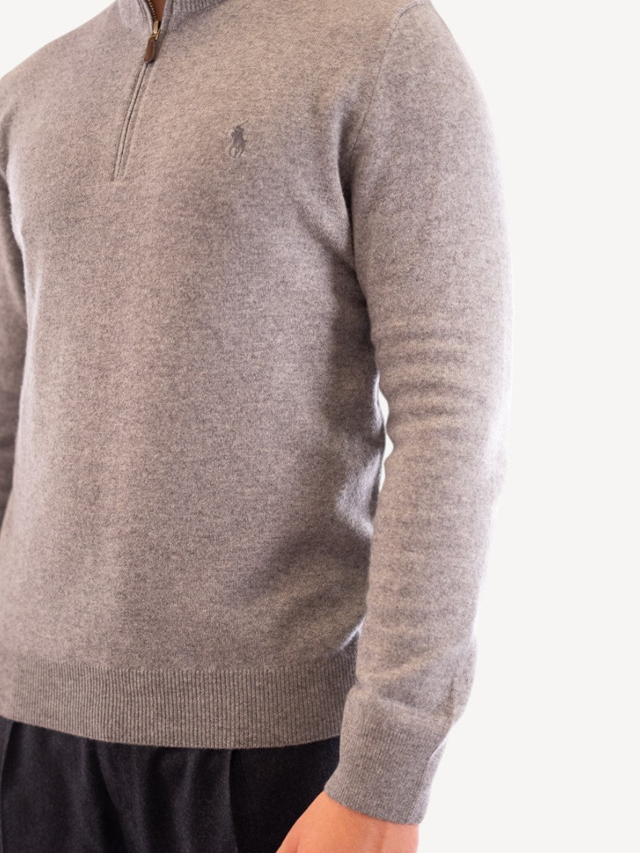 Half Zip Wool - Grey