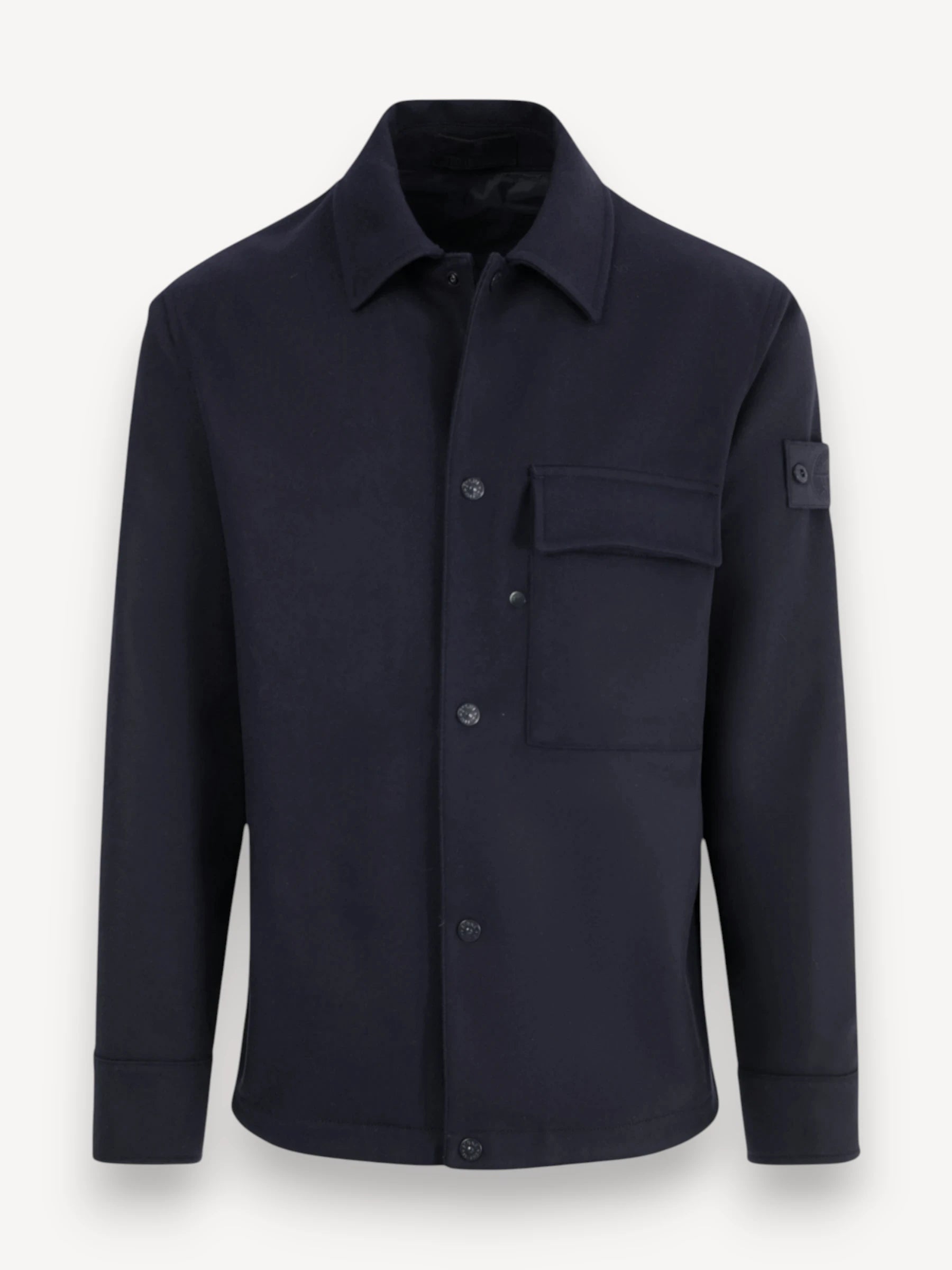 Wollen Overshirt - Donkerblauw