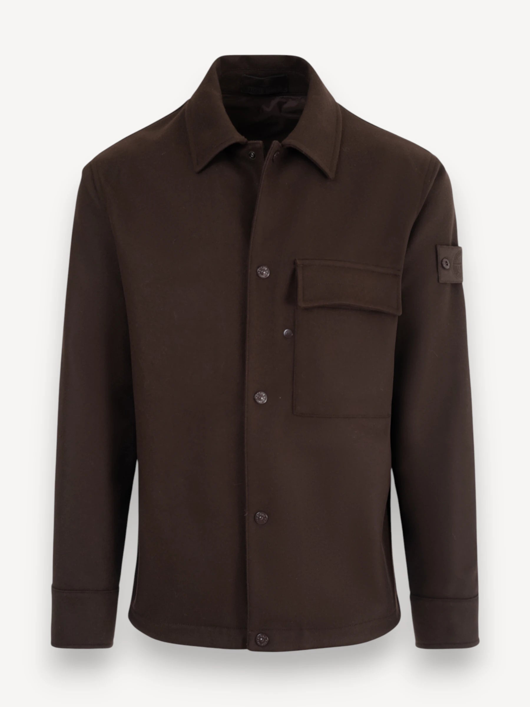 Wollen Overshirt - Donkerbruin