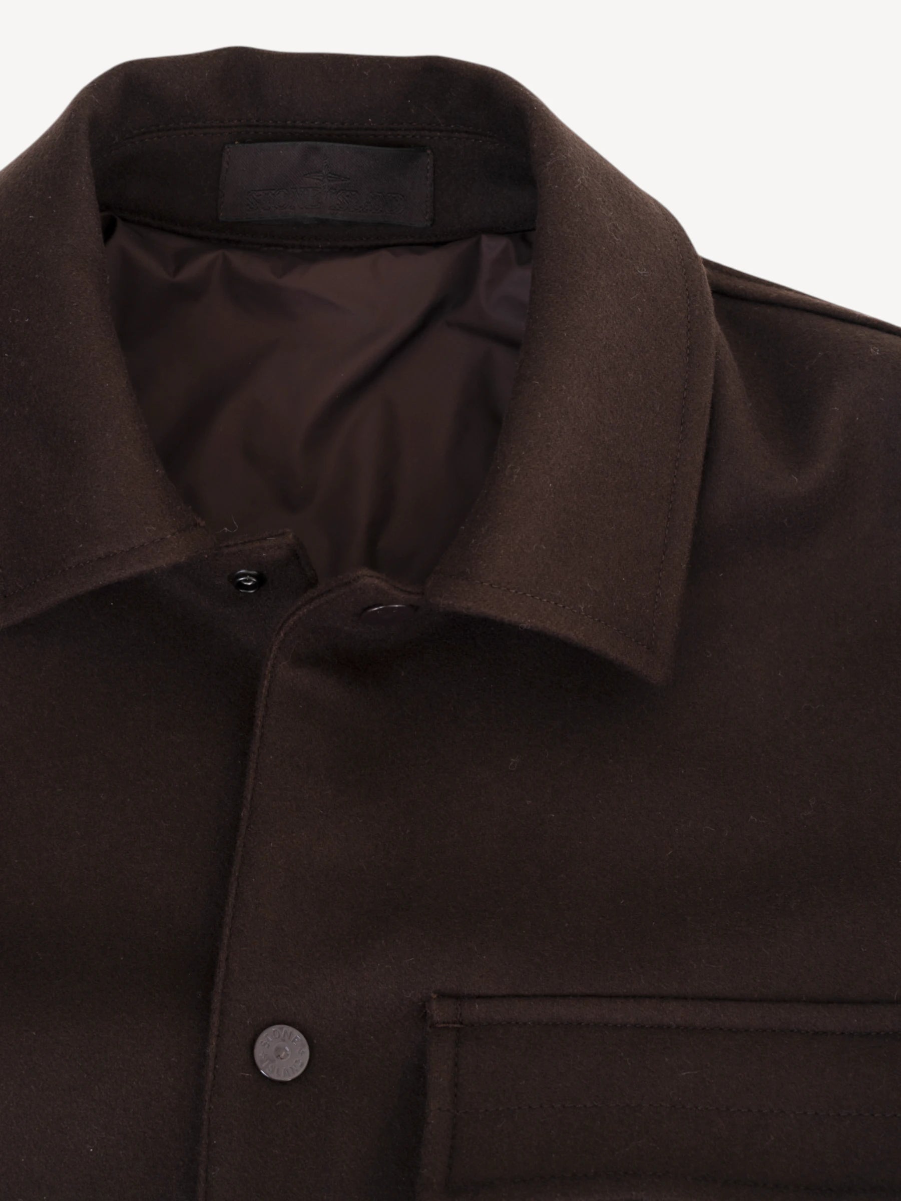 Wollen Overshirt - Donkerbruin