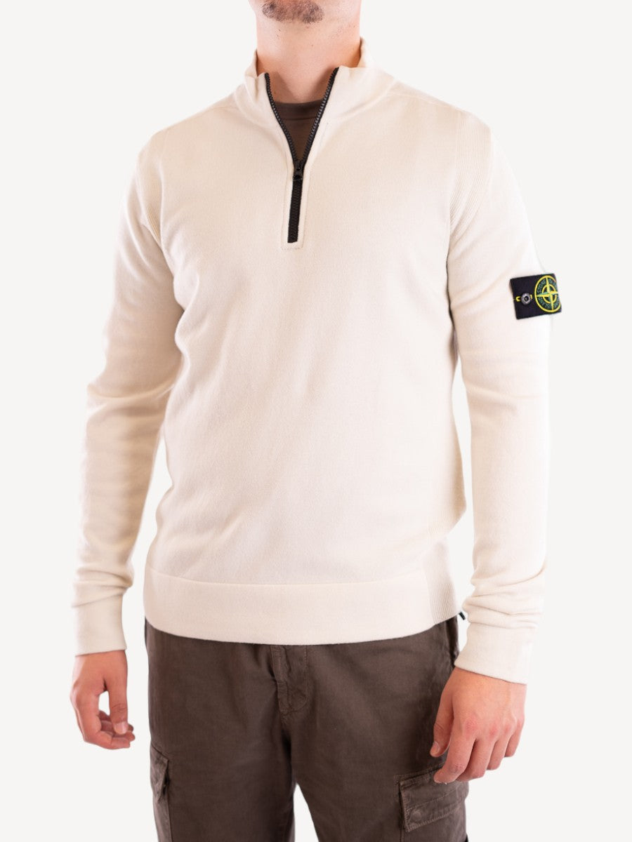 Half Zip Sweater 521A1 - Off White