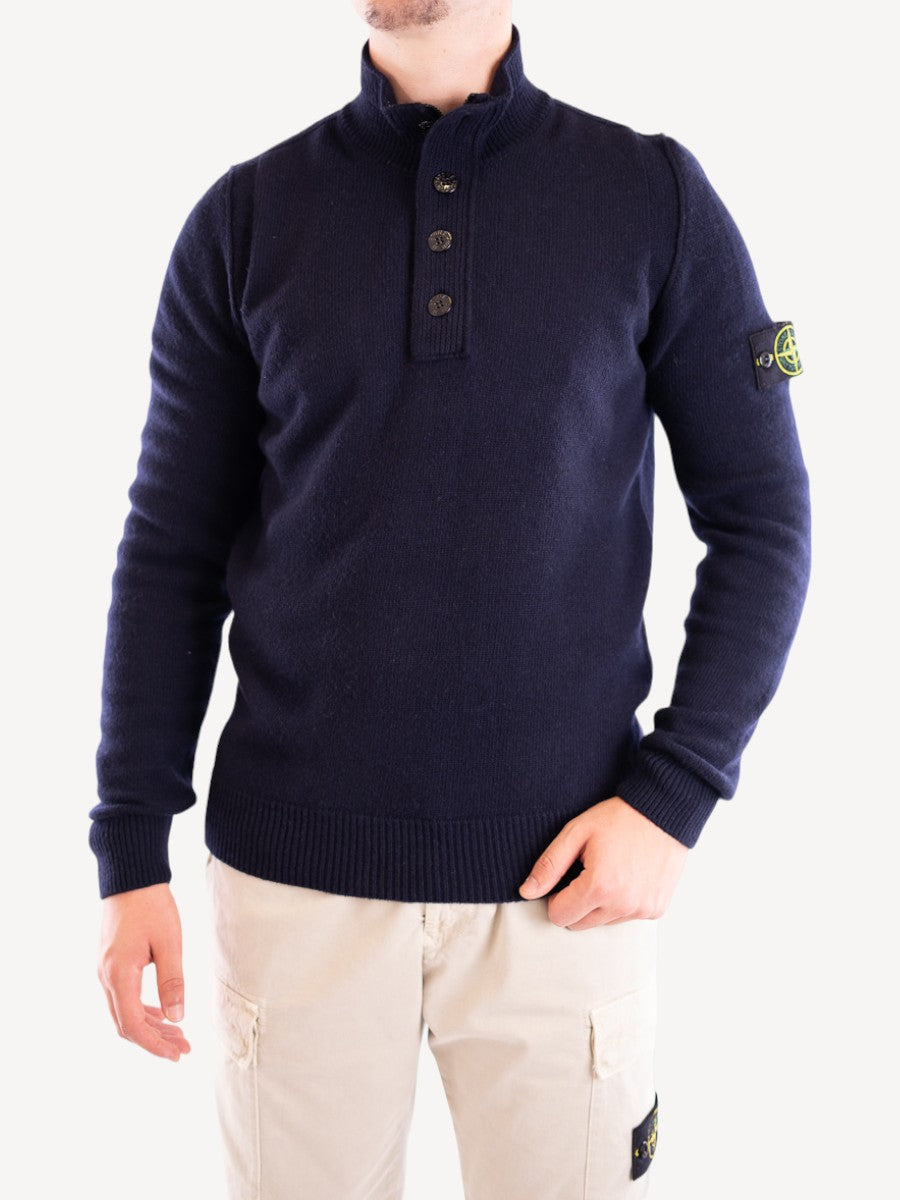 Half Zip Sweater 540A3 - Navy Blue