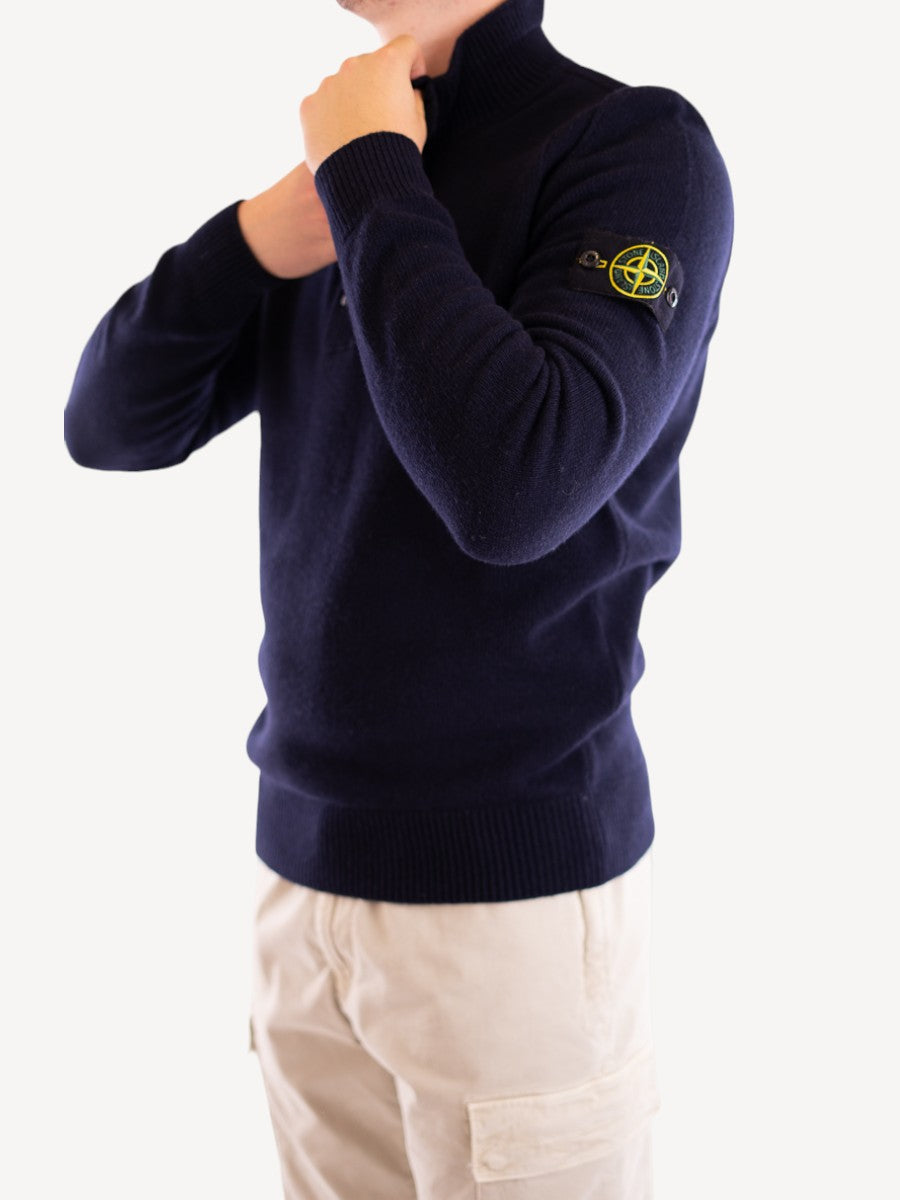 Half Zip Sweater 540A3 - Navy Blue