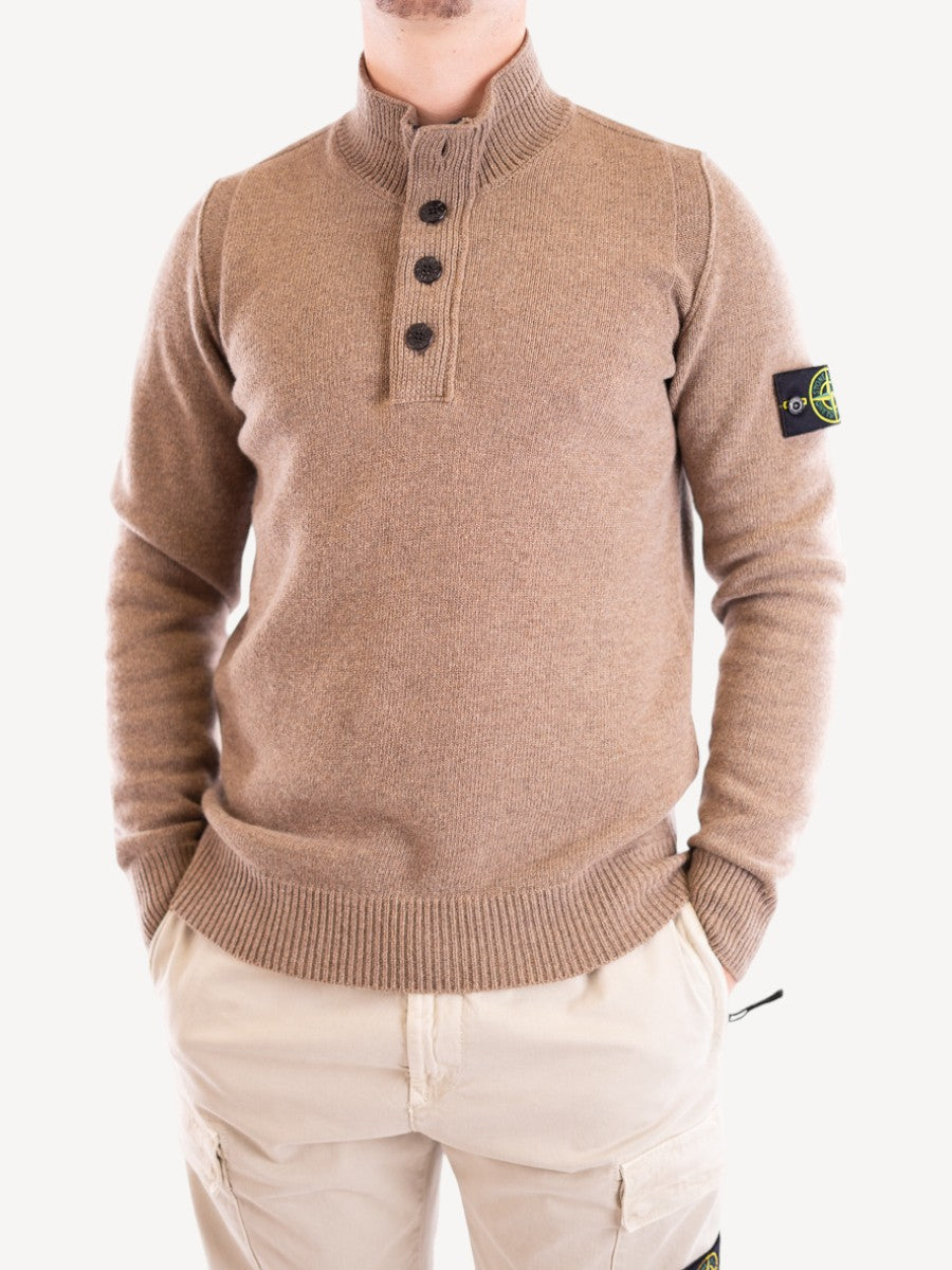 Half Zip Sweater 540A3 - Walnut