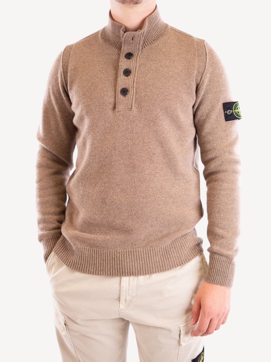 Half Zip Sweater 540A3 - Walnut