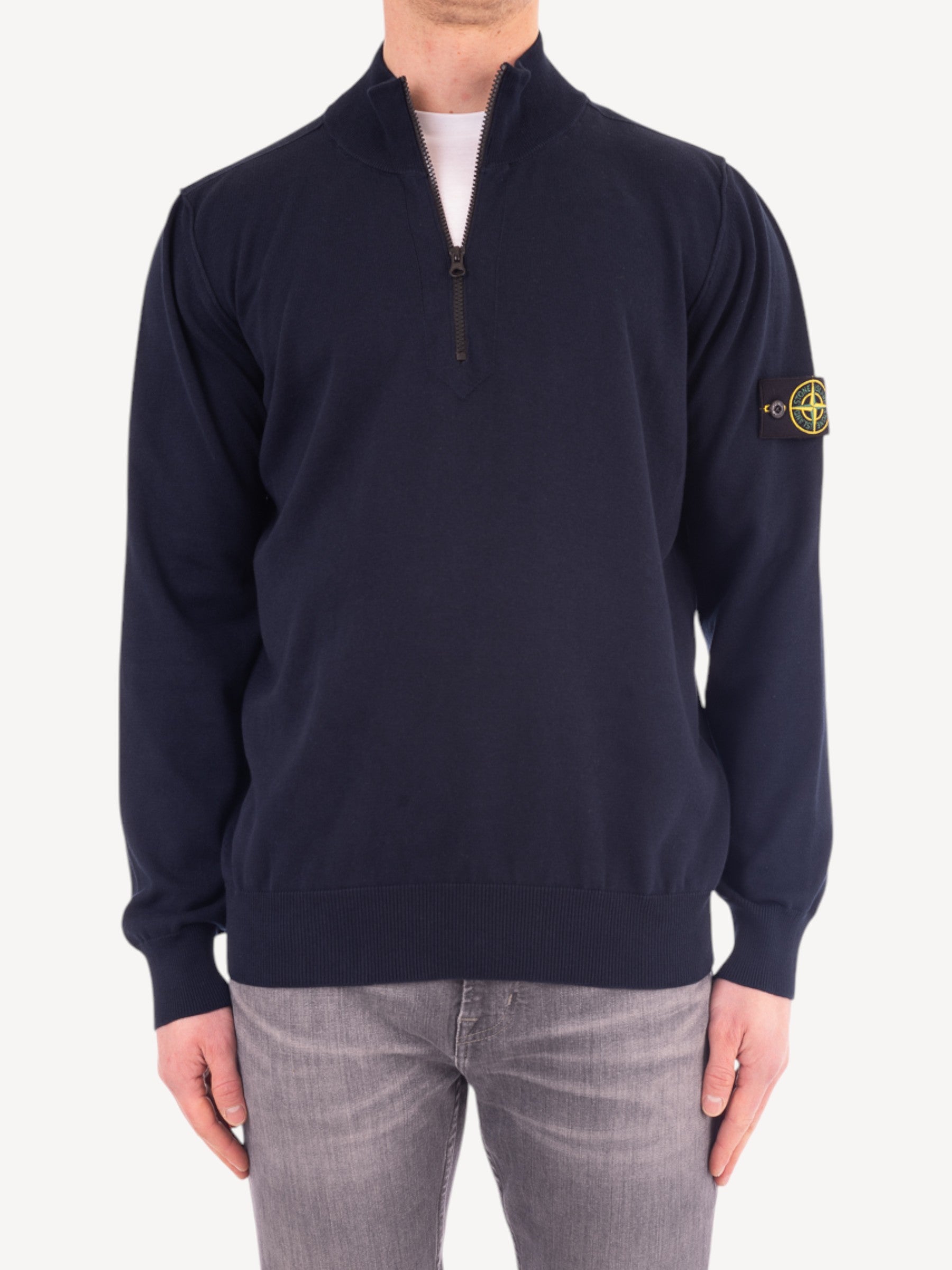 Half-Zip Trui - Donkerblauw