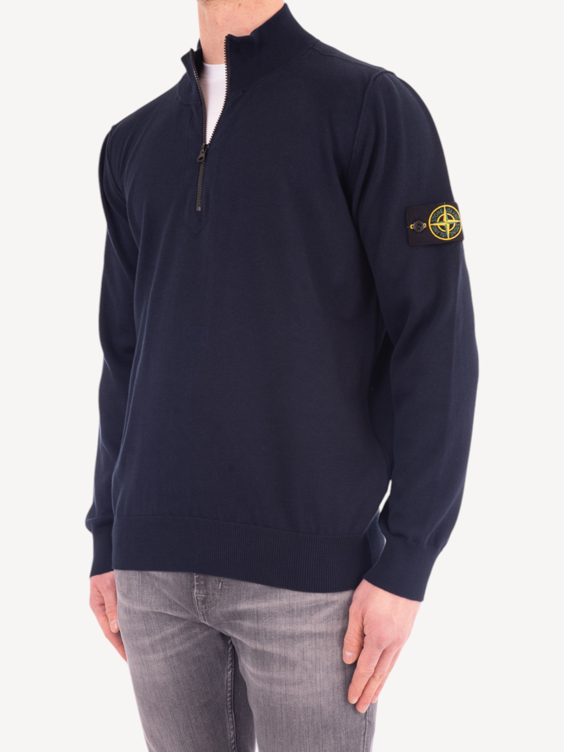 Half-Zip Trui - Donkerblauw