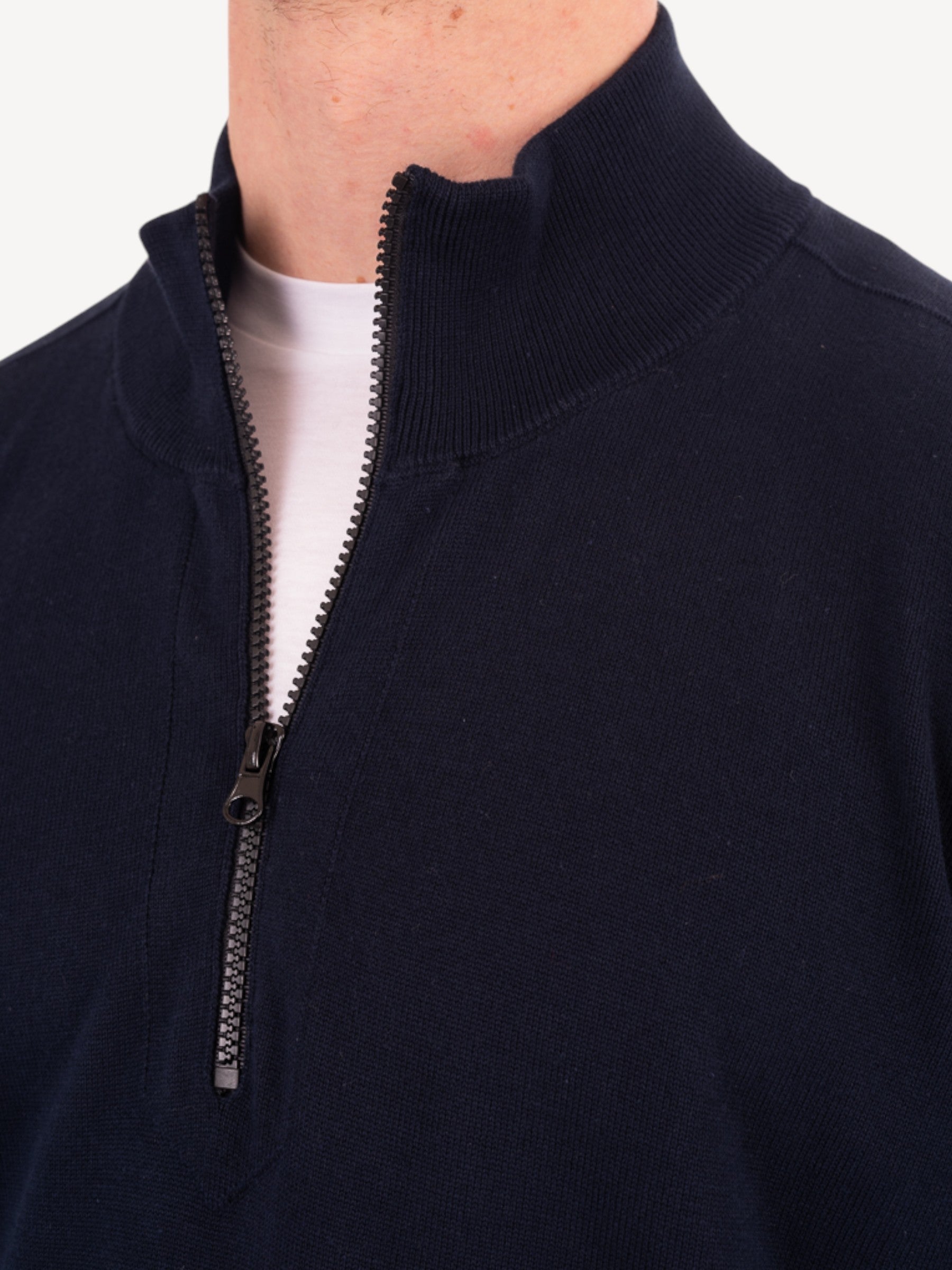 Half-Zip Trui - Donkerblauw