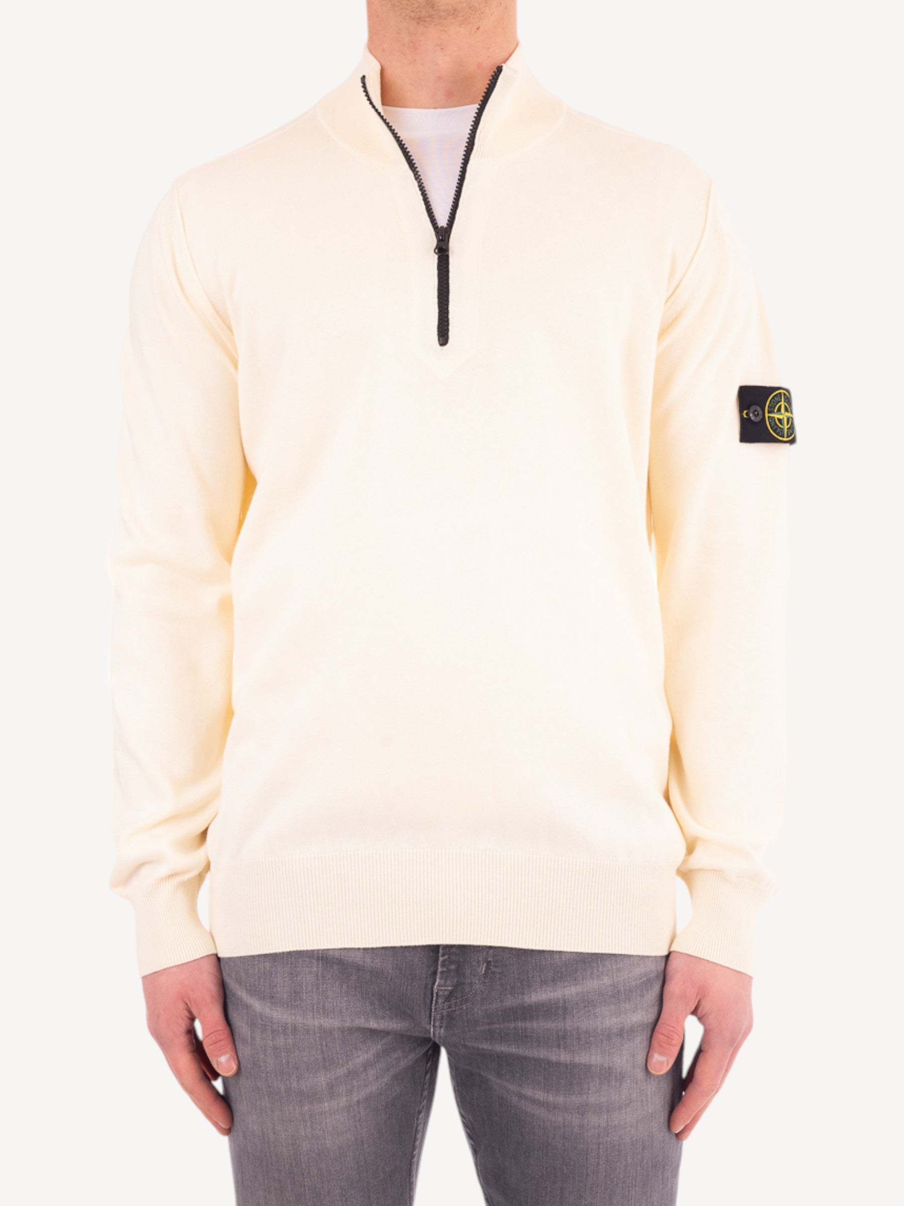 Half-Zip Trui - Ivory