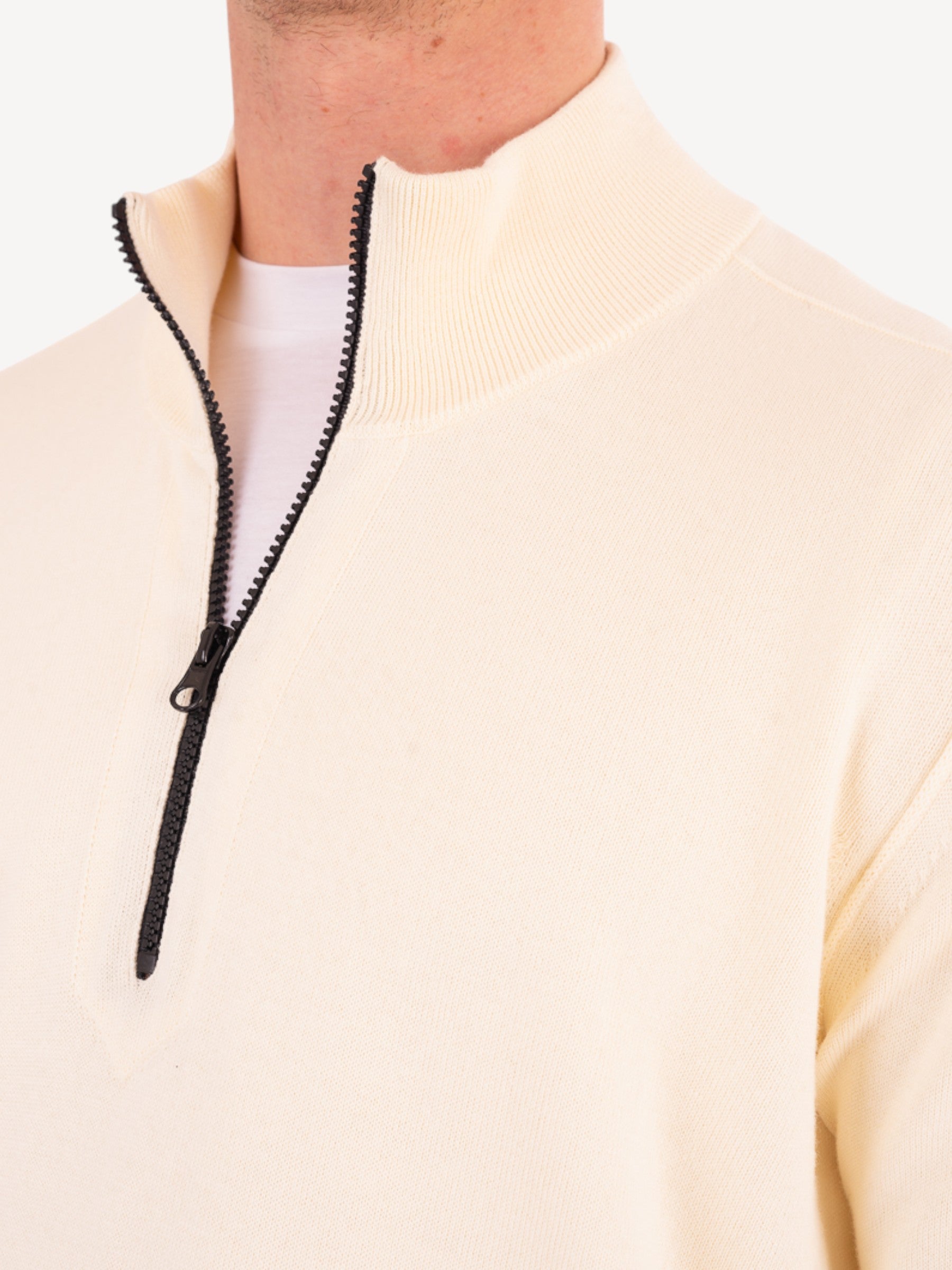 Half-Zip Trui - Ivory