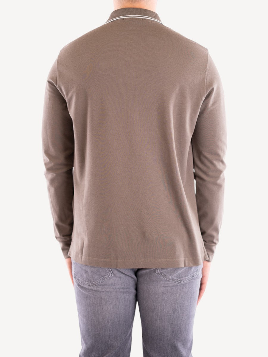 Polo Longsleeve 2SL18 - Walnut