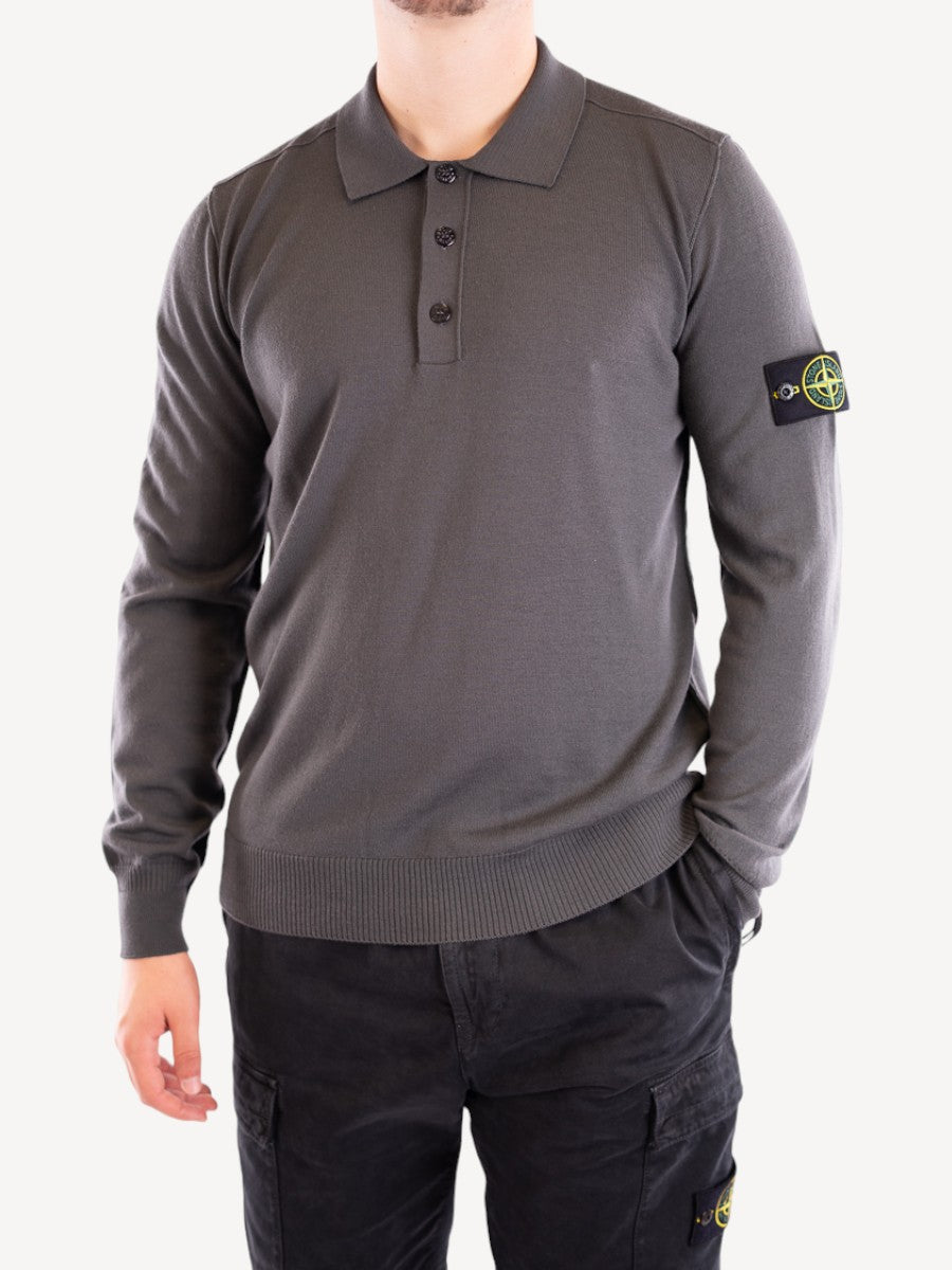 Polo Sweater 502C4 - Lead Grey