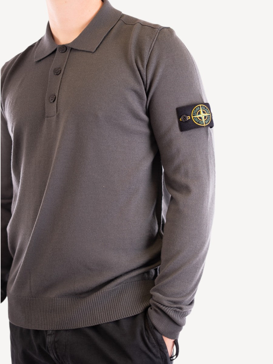 Polo Sweater 502C4 - Lead Grey