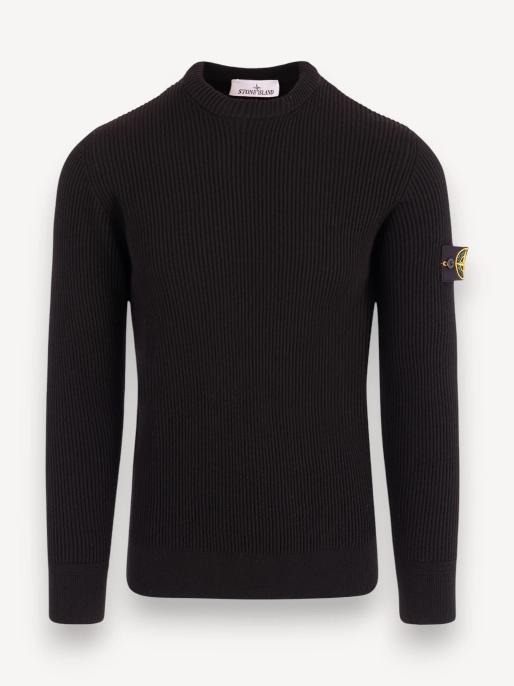 Rib Crewneck - Zwart