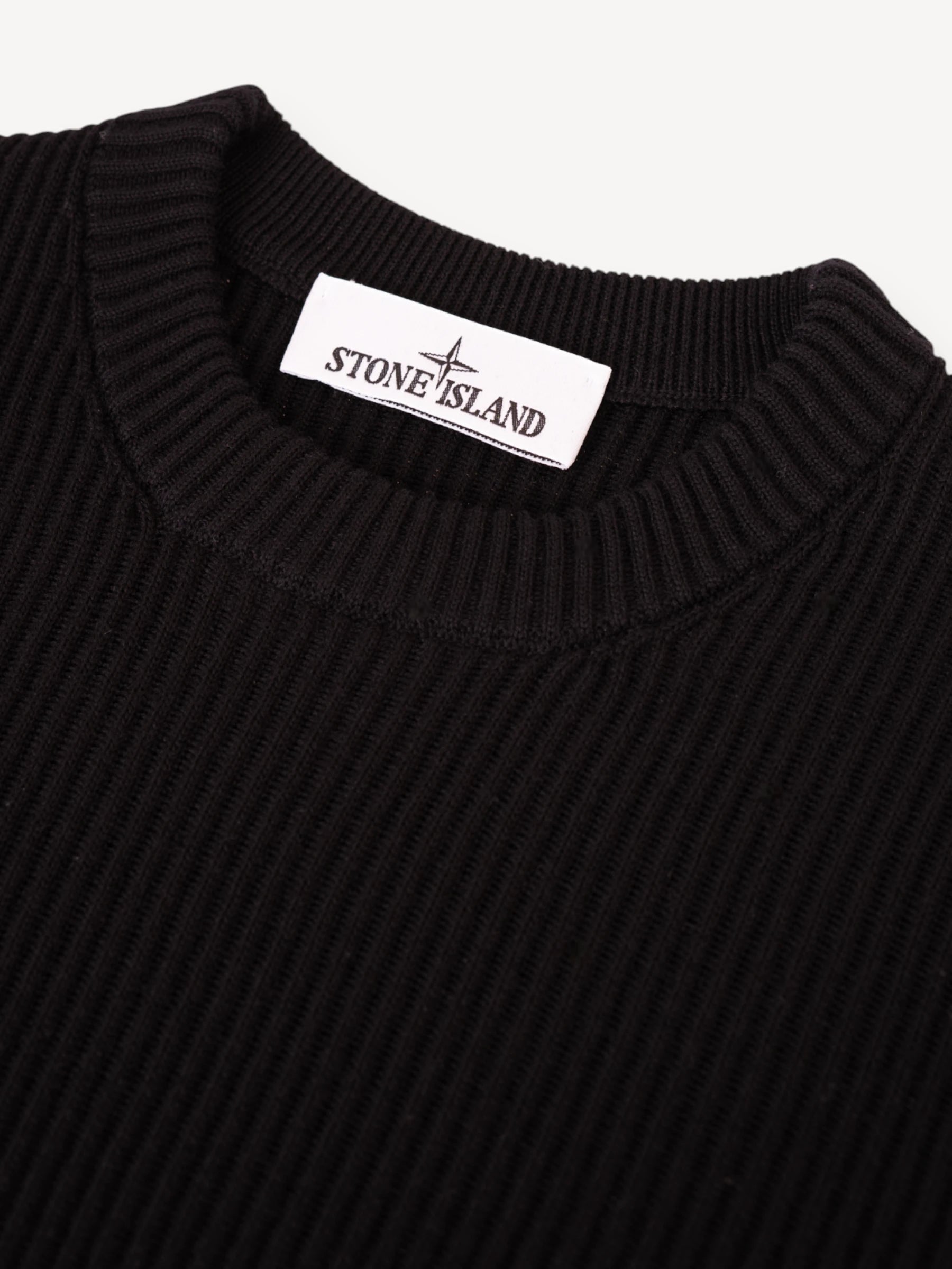 Rib Crewneck - Zwart